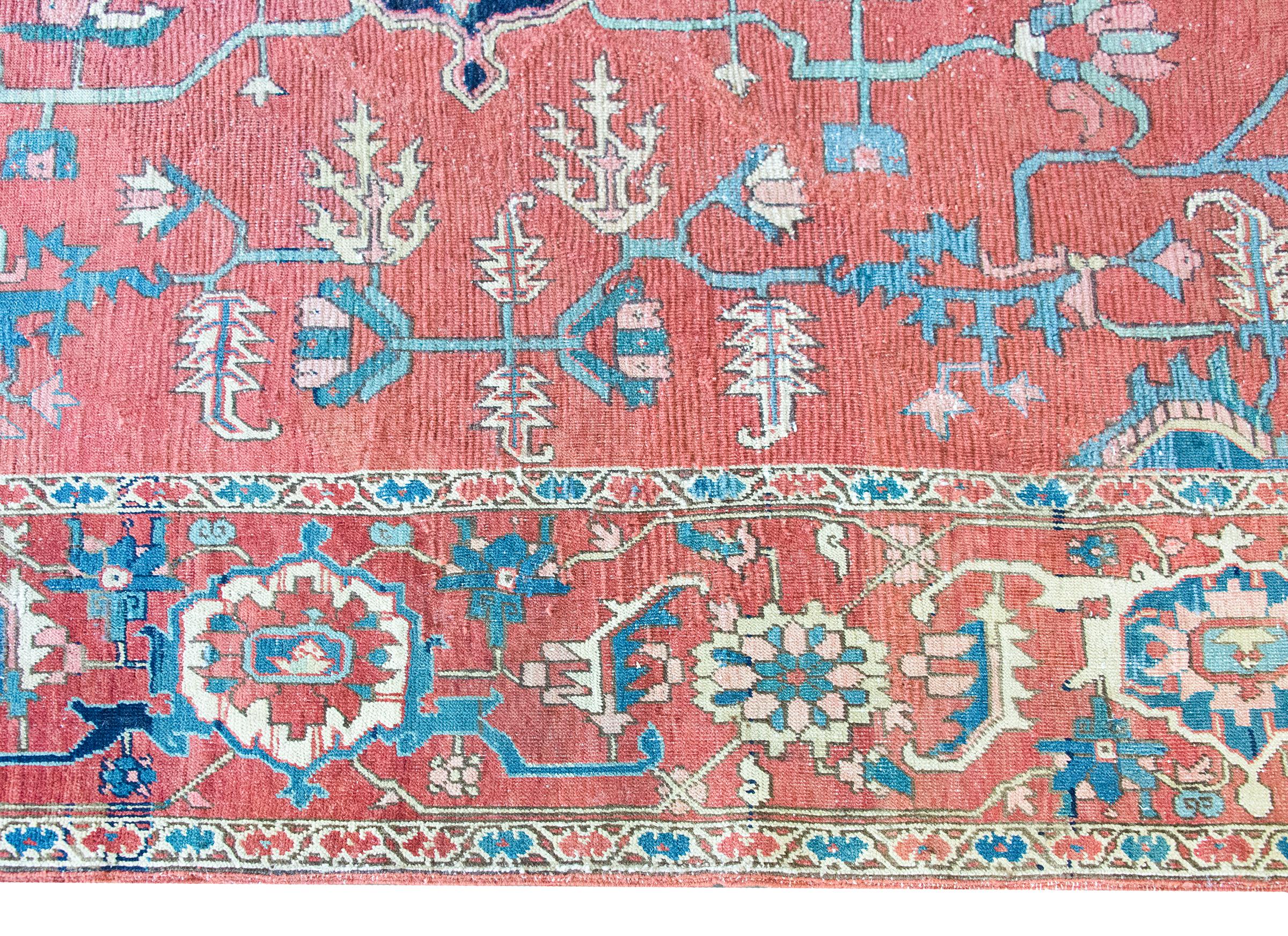 Persischer Heriz-Teppich des späten 19. Jahrhunderts (Handgeknüpft) im Angebot