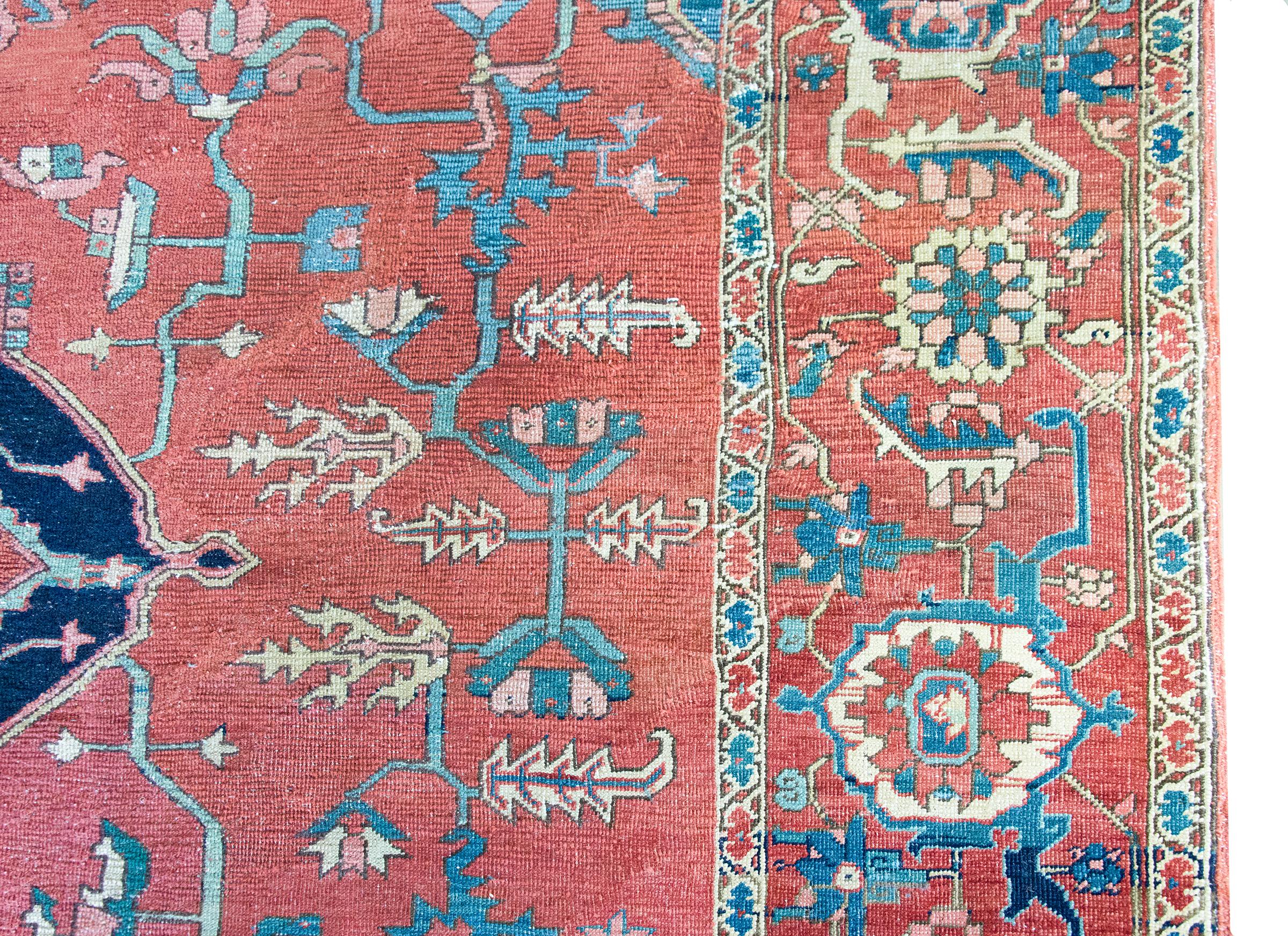 Persischer Heriz-Teppich des späten 19. Jahrhunderts (Wolle) im Angebot