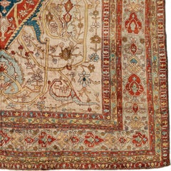 Late 19th Century Persian Heriz Silk Rug