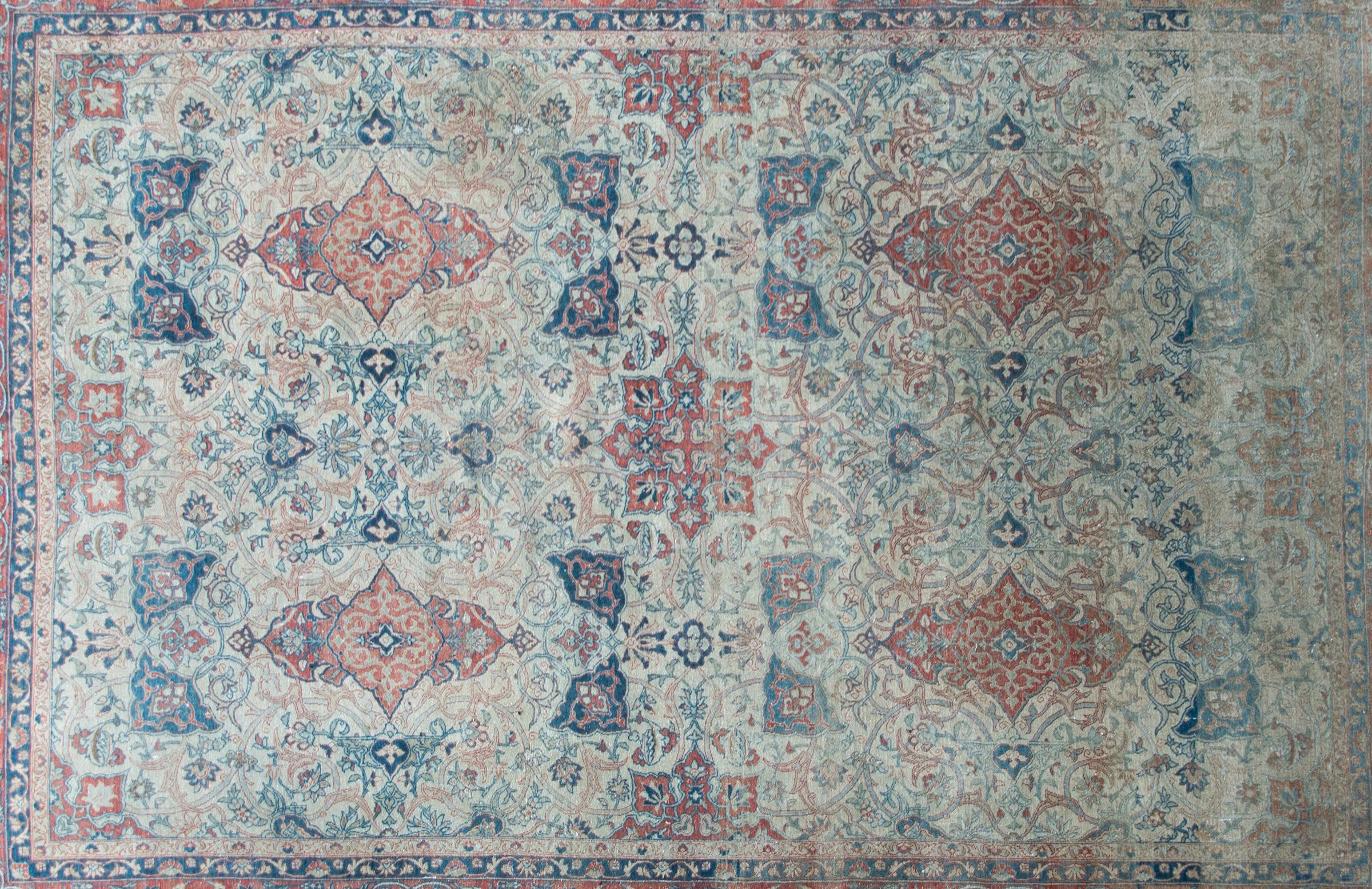 Tribal Late 19th Century Persian Isfahan Rug For Sale