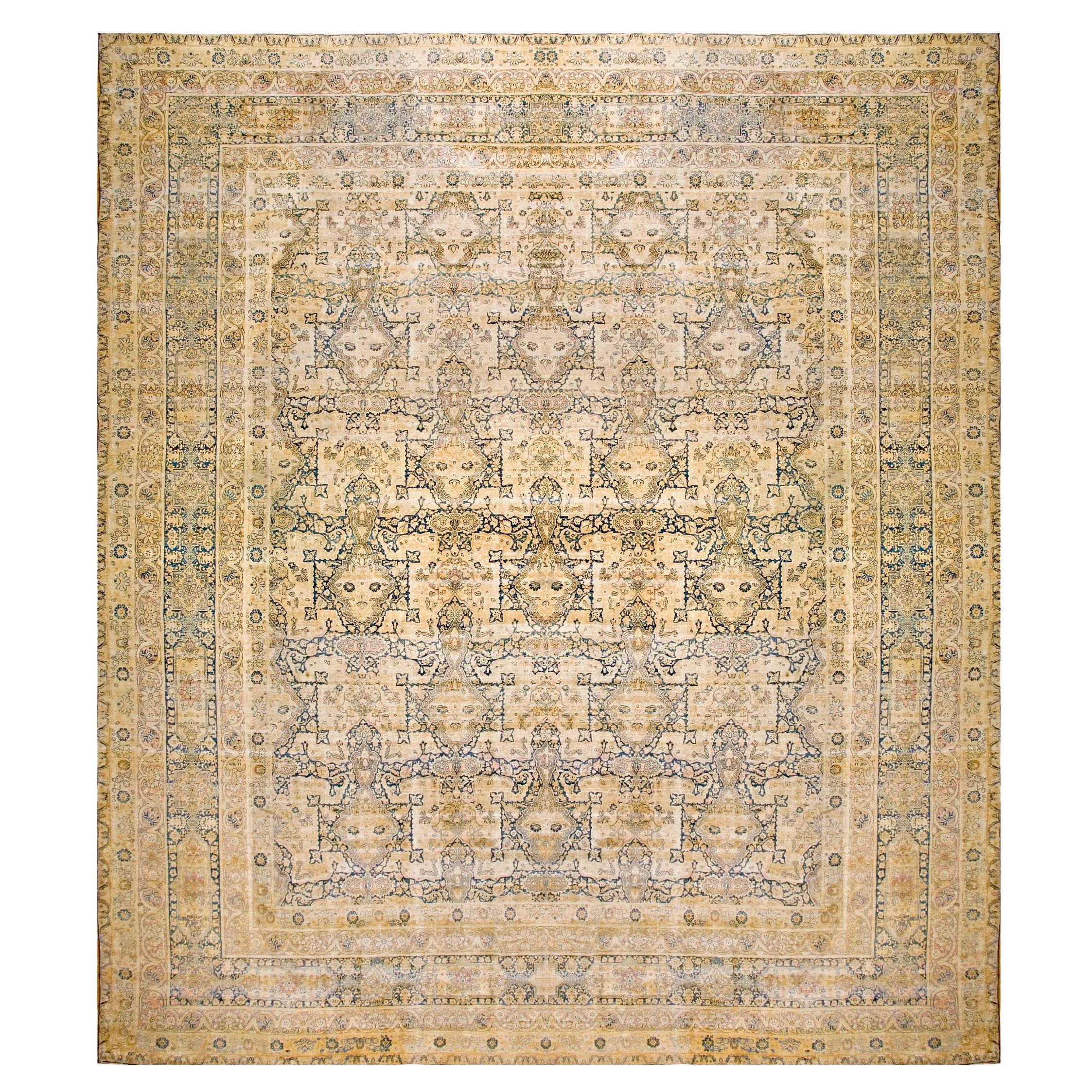 19th Century S.E. Persian Kerman Laver Carpet ( 17' x 19'10" - 518 x 605 ) For Sale