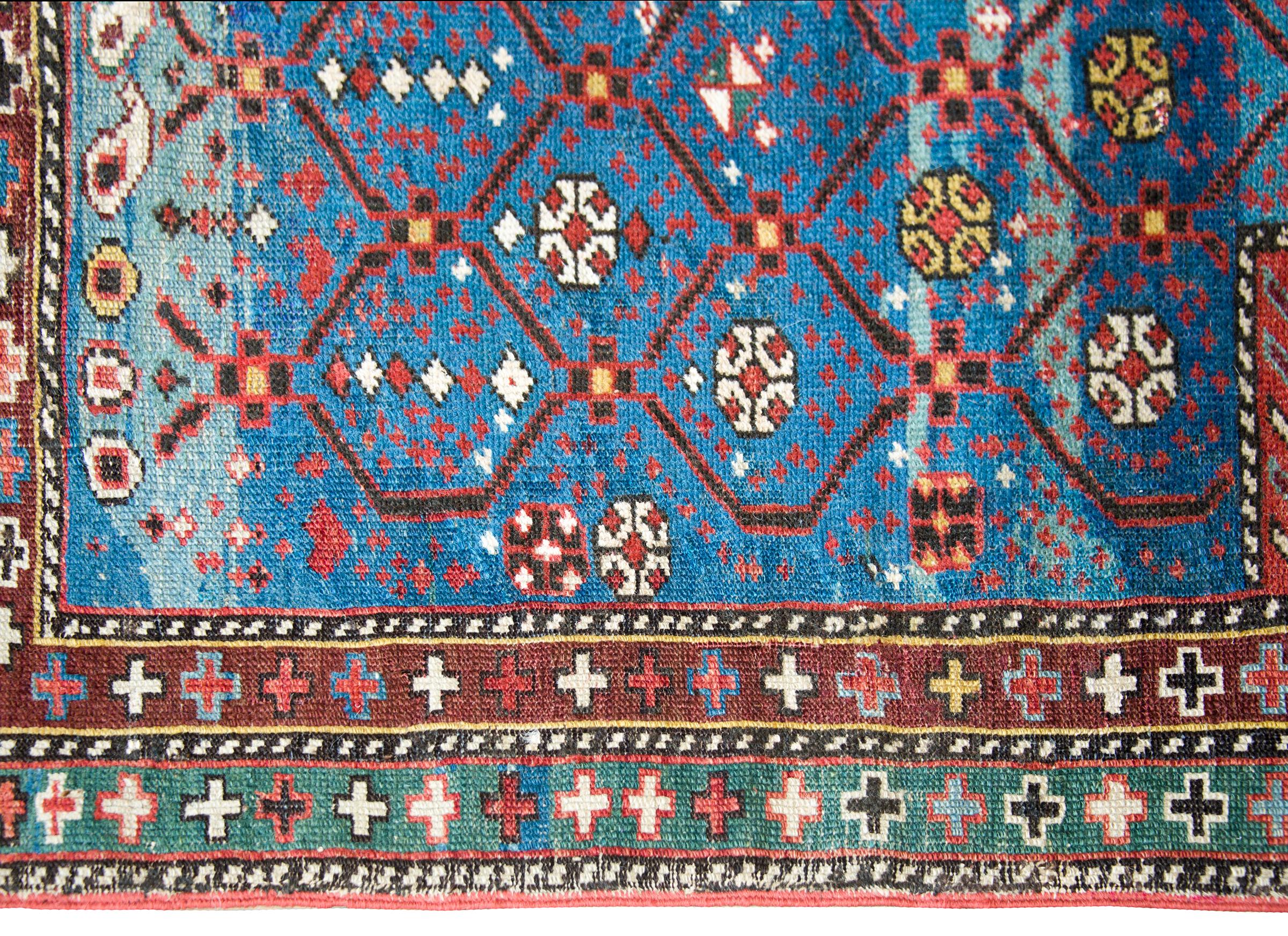 Late 19th Century Persian Kuba Rug For Sale at 1stDibs