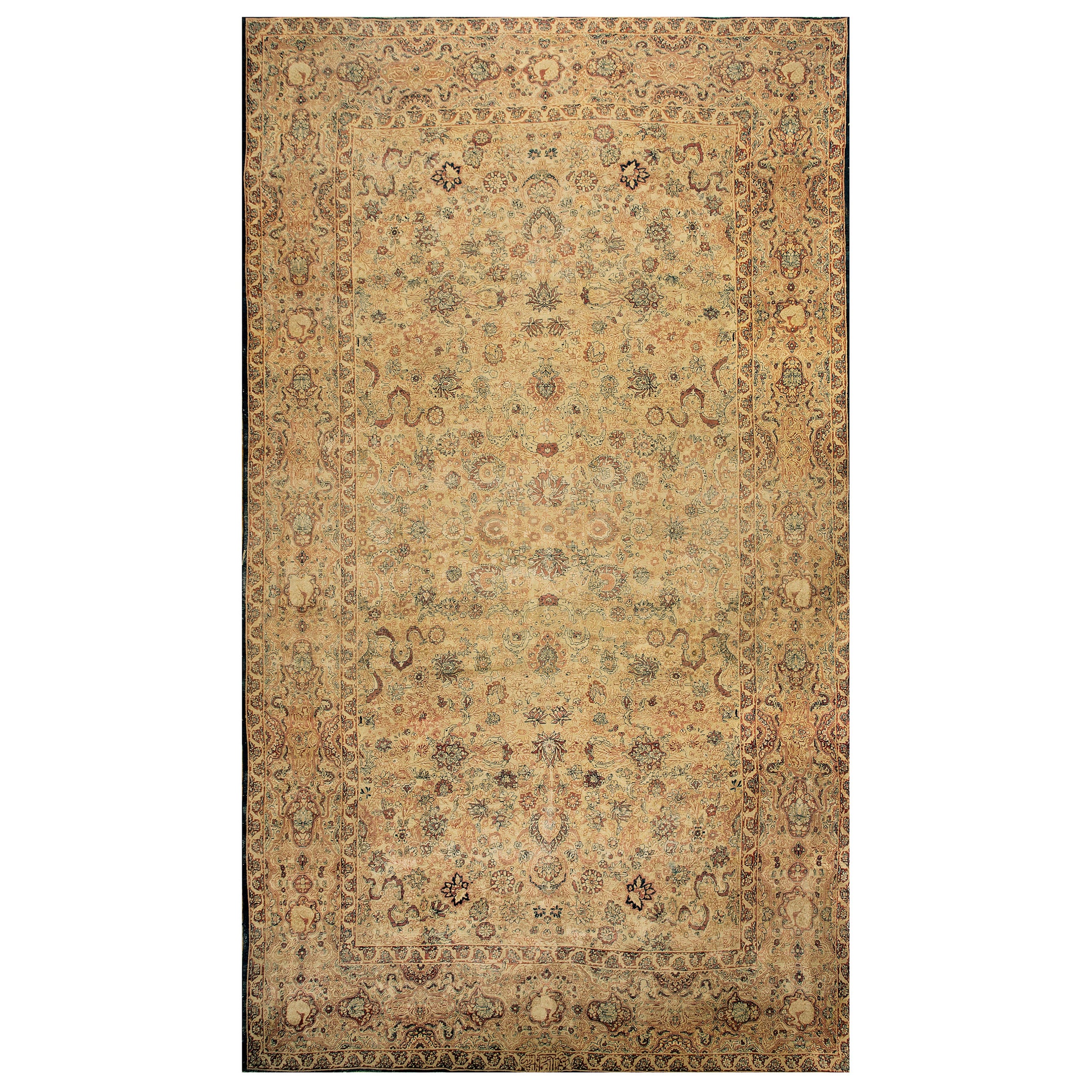 Tappeto persiano Lavar Kirman della fine del XIX secolo ( 9'10" x 17'4" - 300 x 530 )