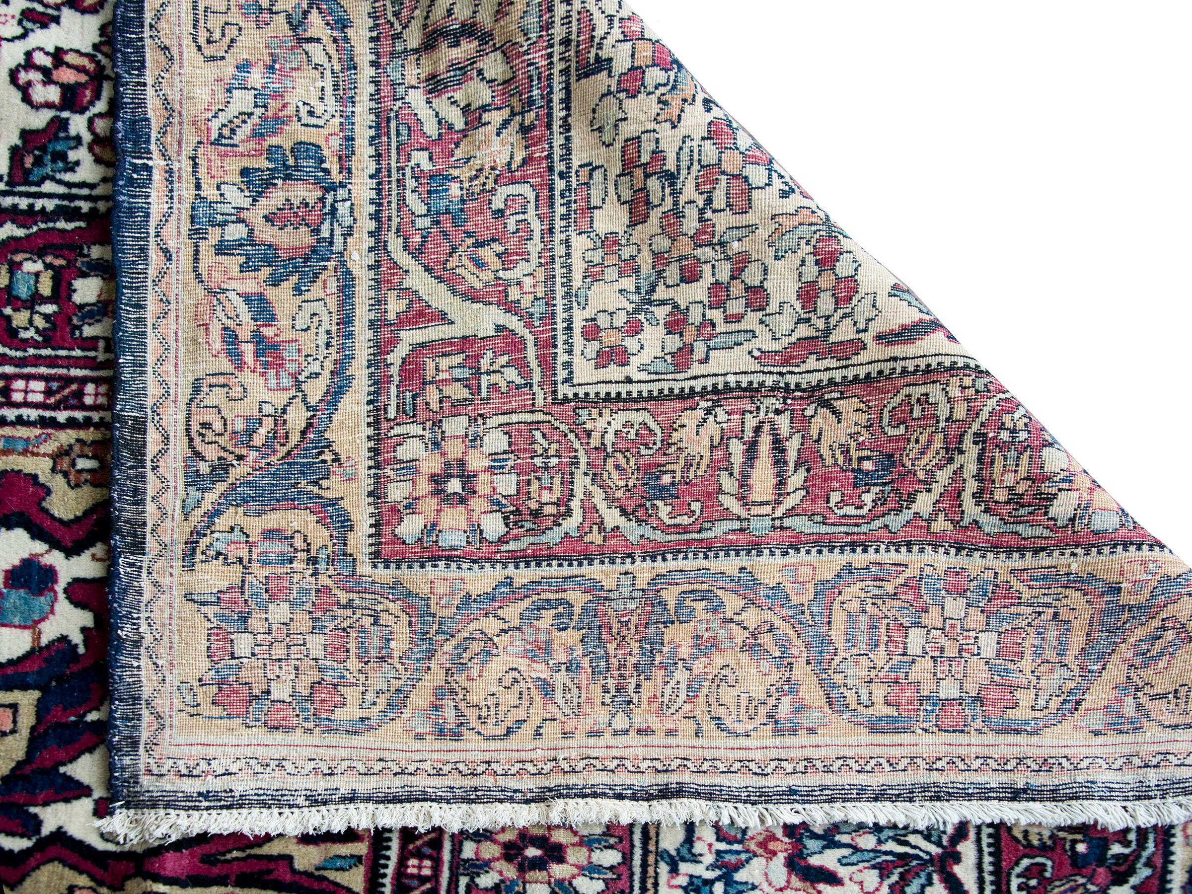 Late 19th Century Persian Lavar Kirman Rug For Sale 9