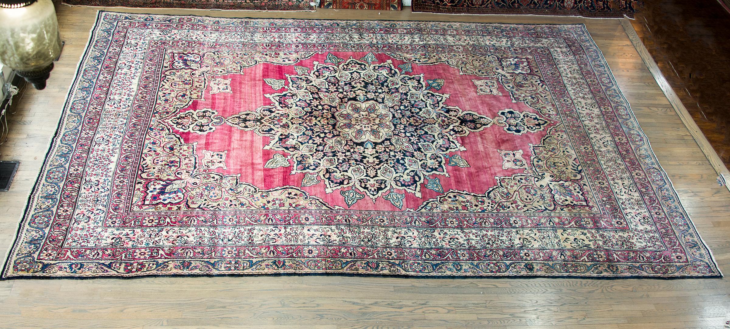 Late 19th Century Persian Lavar Kirman Rug For Sale 10