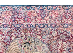 Late 19th Century Persian Lavar Pictorial Karim Khan Zand Rug