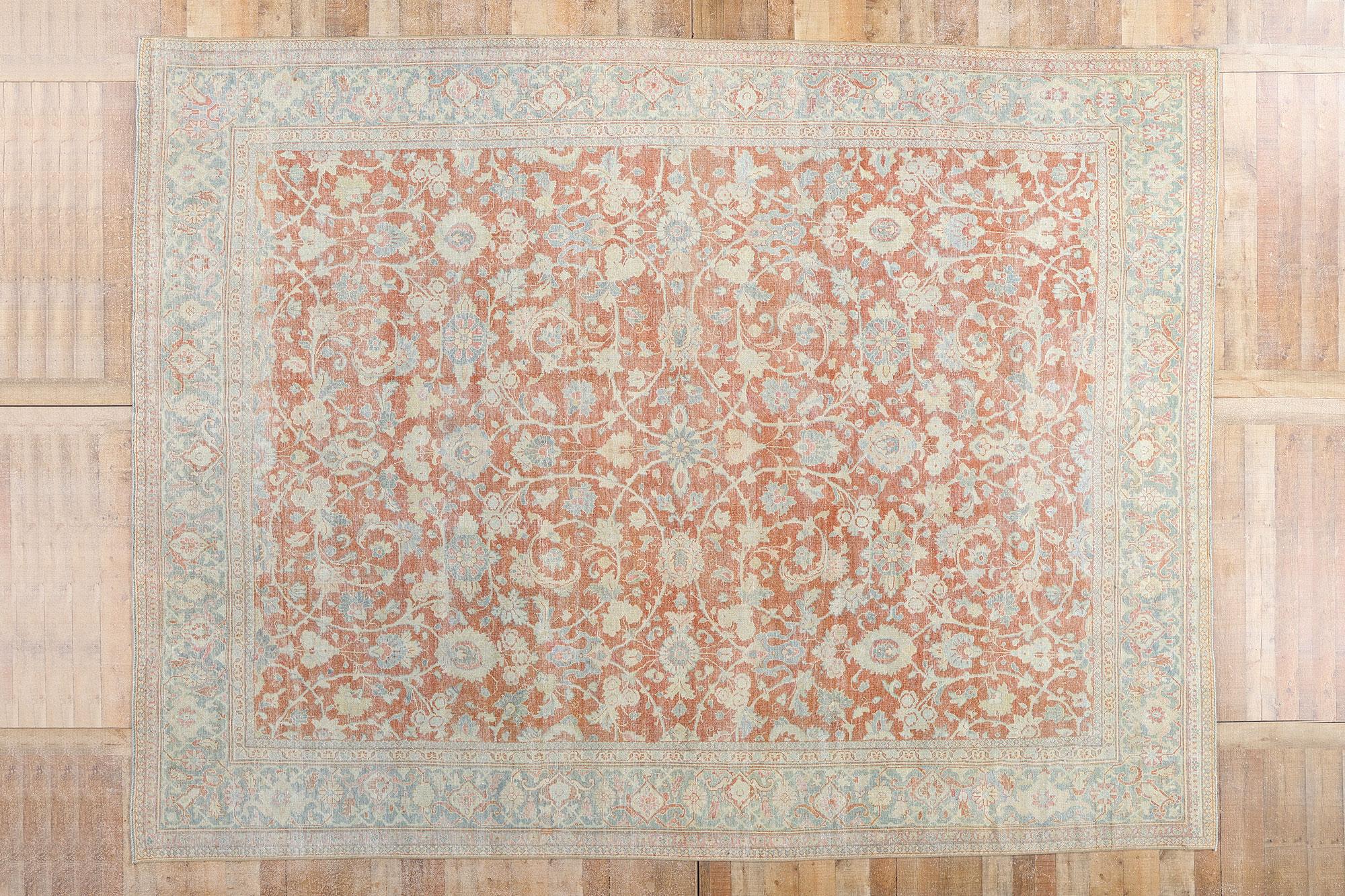 Late 19th Century Persian Mahal Carpet with Modern Rustic Style For Sale 4