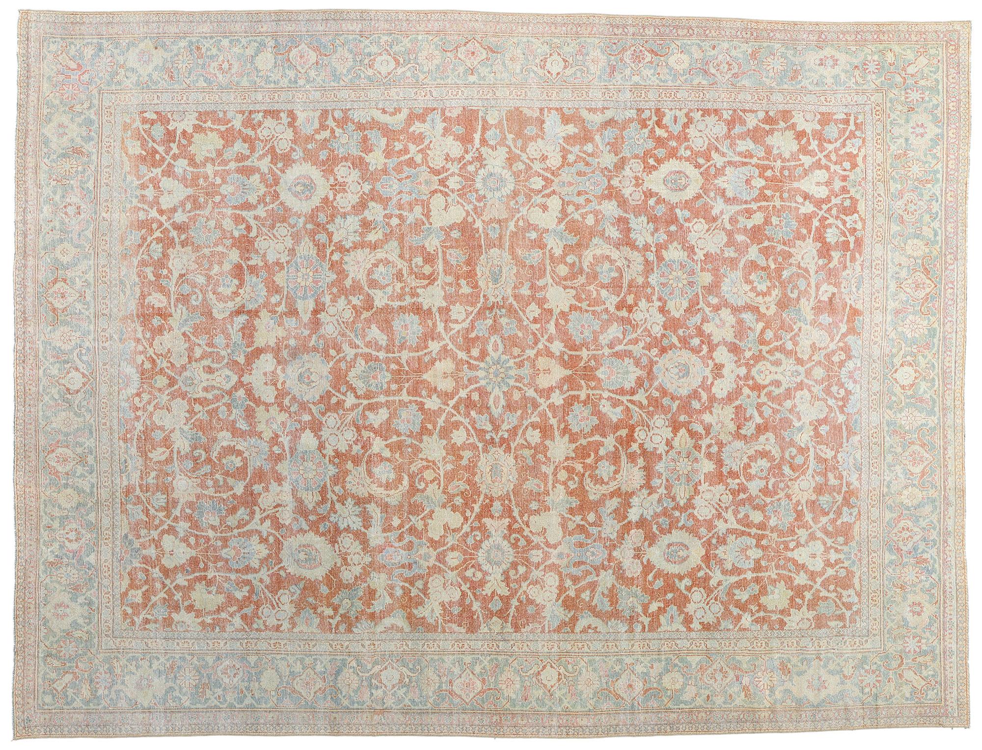 Late 19th Century Persian Mahal Carpet with Modern Rustic Style For Sale 5