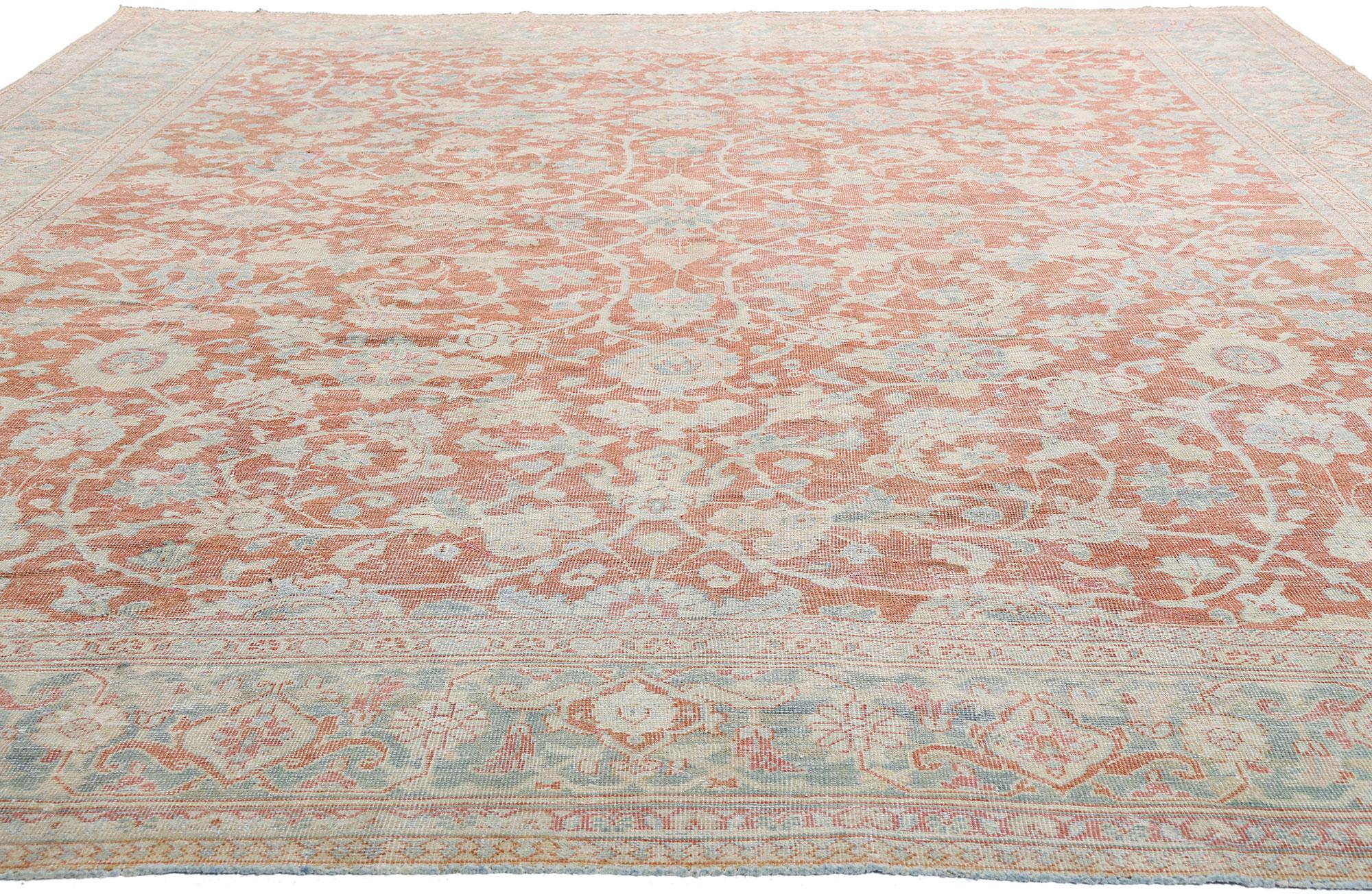 Tabriz Late 19th Century Persian Mahal Carpet with Modern Rustic Style For Sale