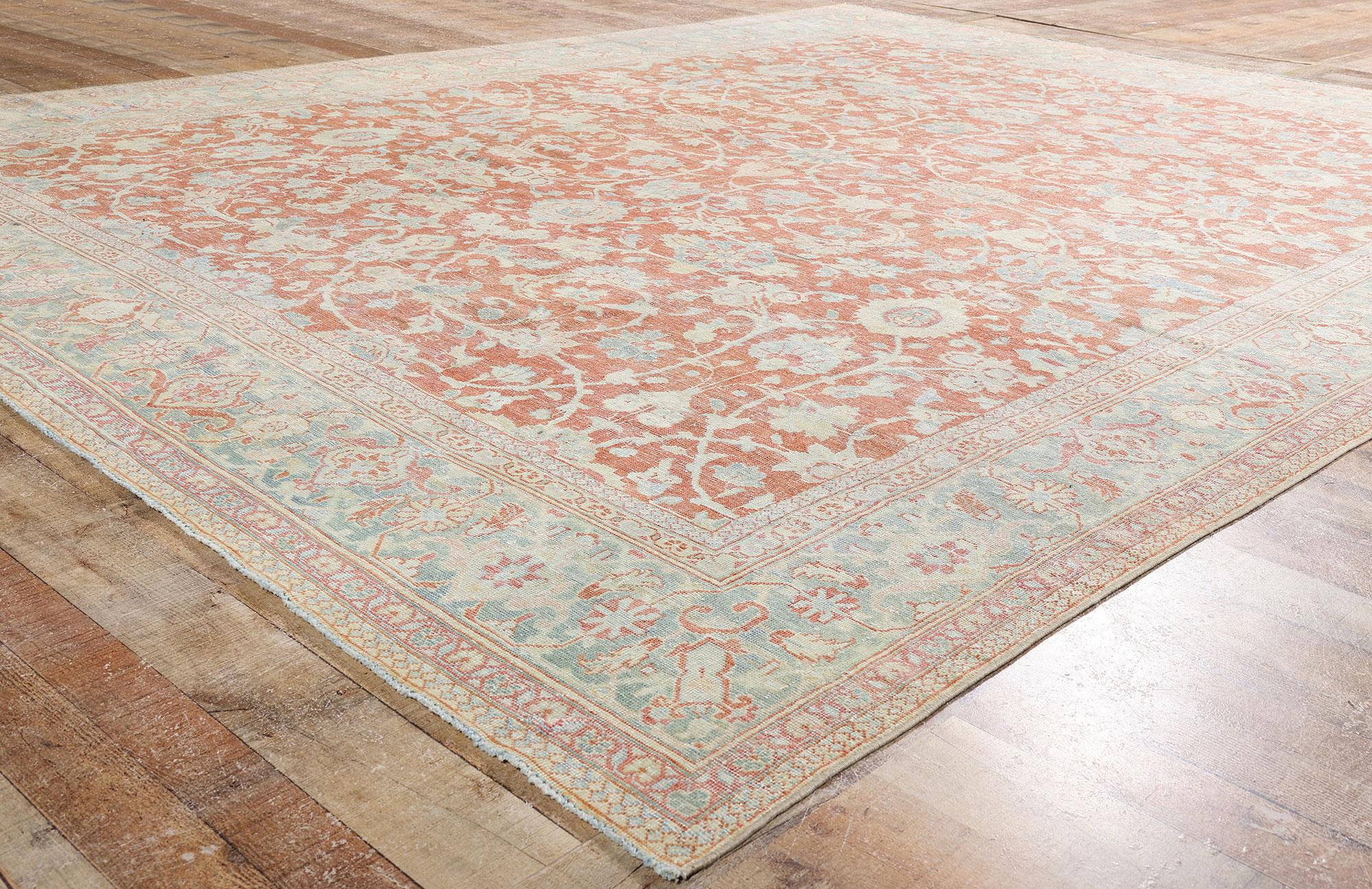 Late 19th Century Persian Mahal Carpet with Modern Rustic Style For Sale 2