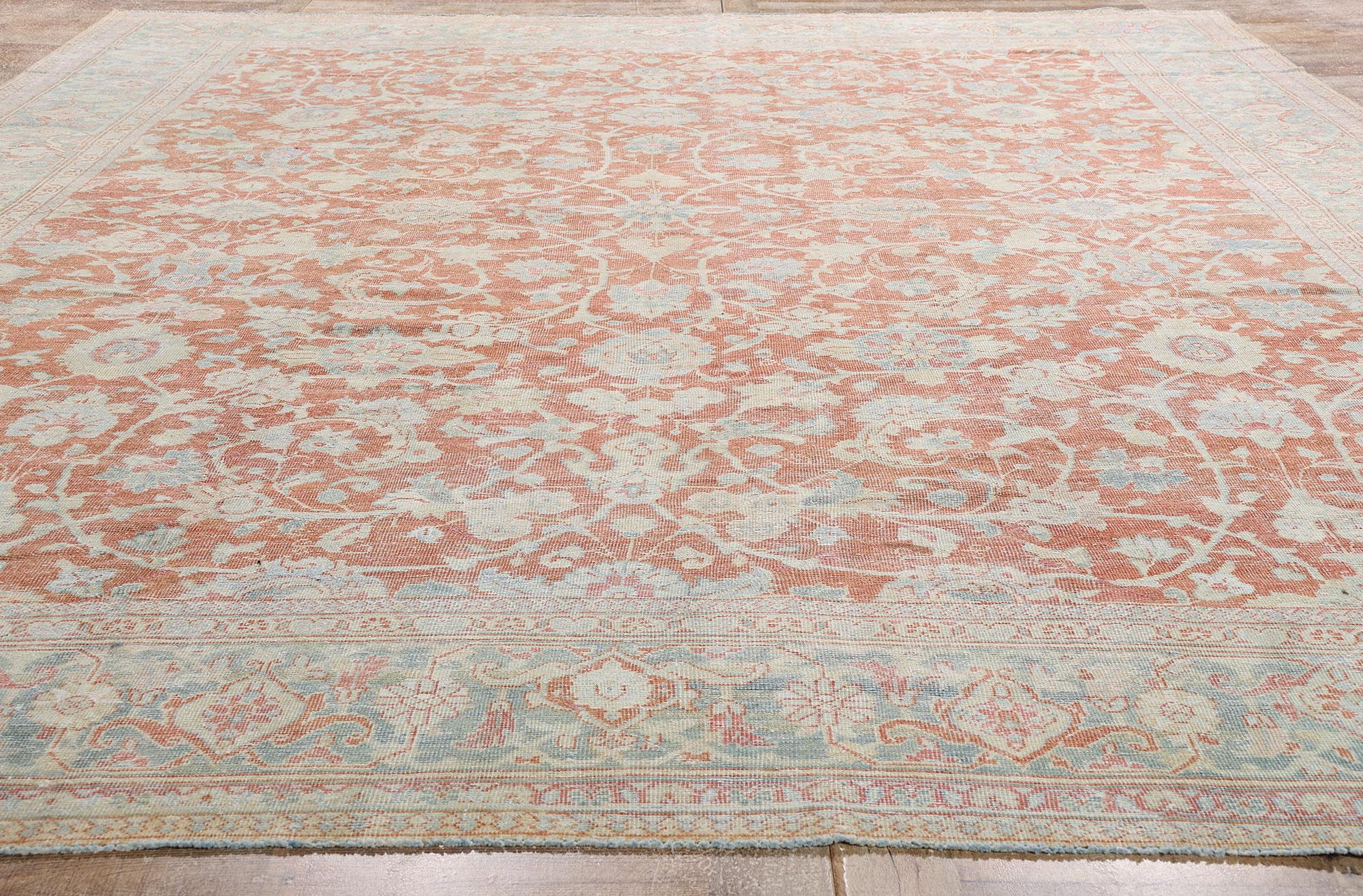 Late 19th Century Persian Mahal Carpet with Modern Rustic Style For Sale 3