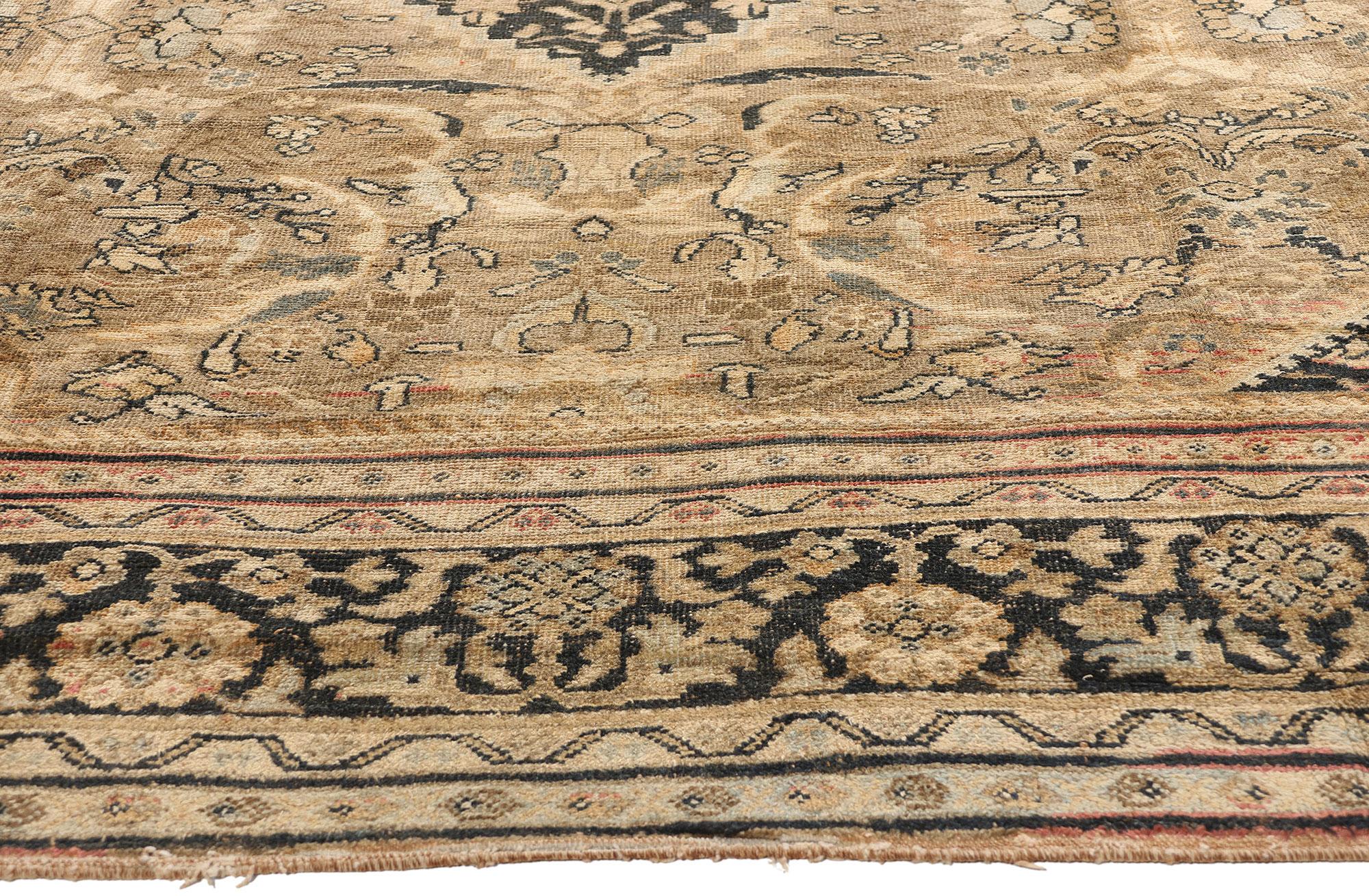 Persiano Tappeto persiano Mahal della fine del XIX secolo con stile tradizionale in vendita