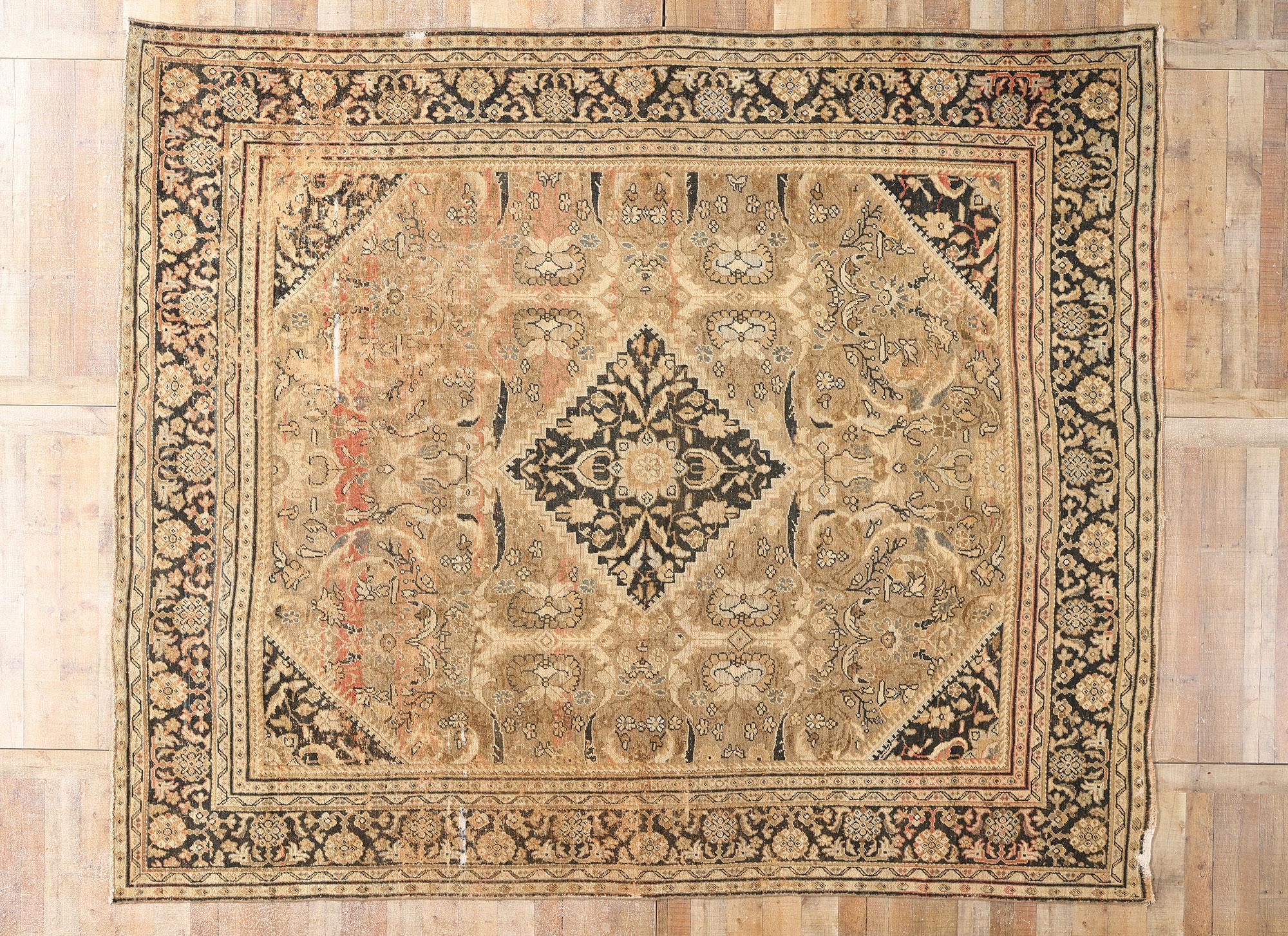 Tappeto persiano Mahal della fine del XIX secolo con stile tradizionale in vendita 2