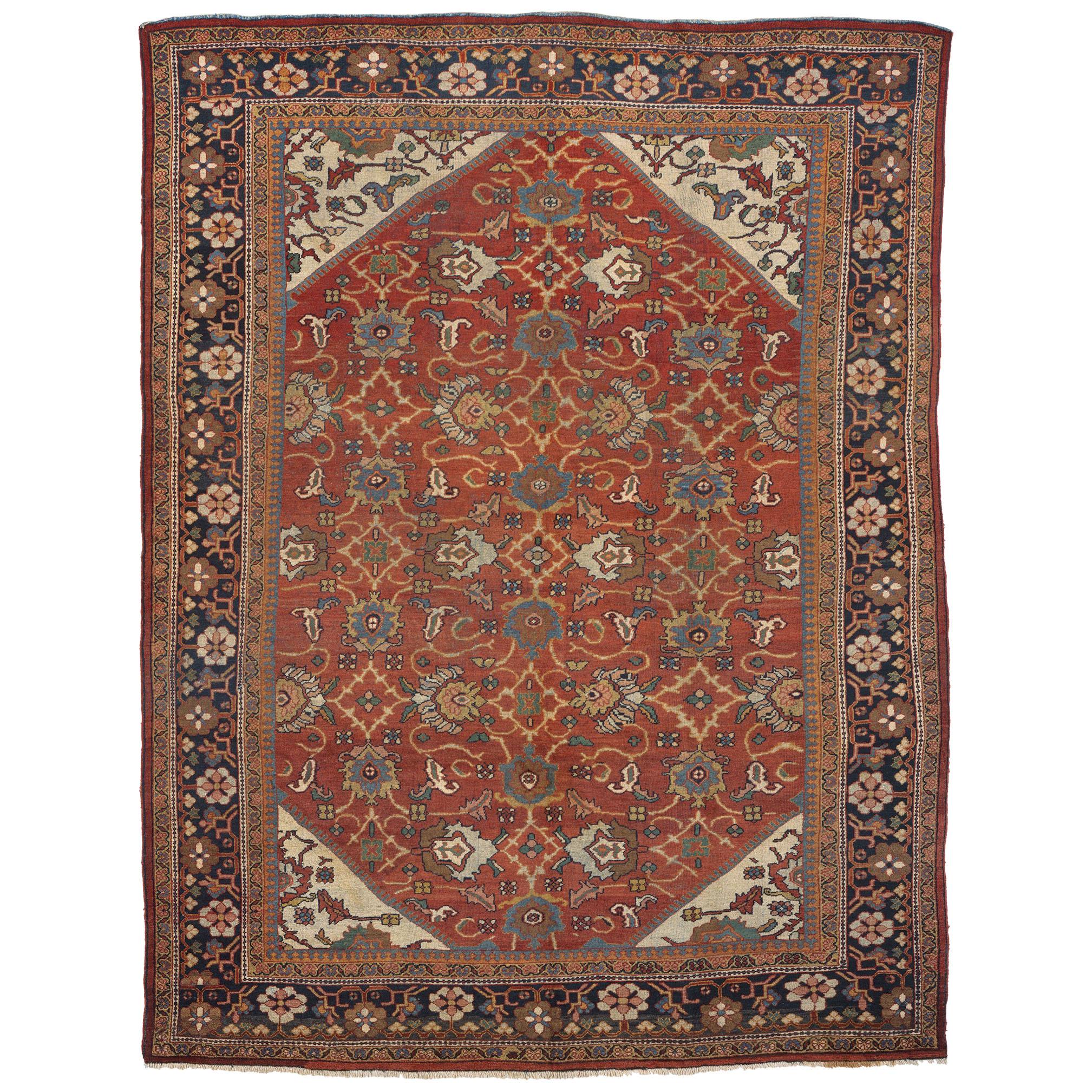 Late 19th Century Persian Mahal Rug For Sale