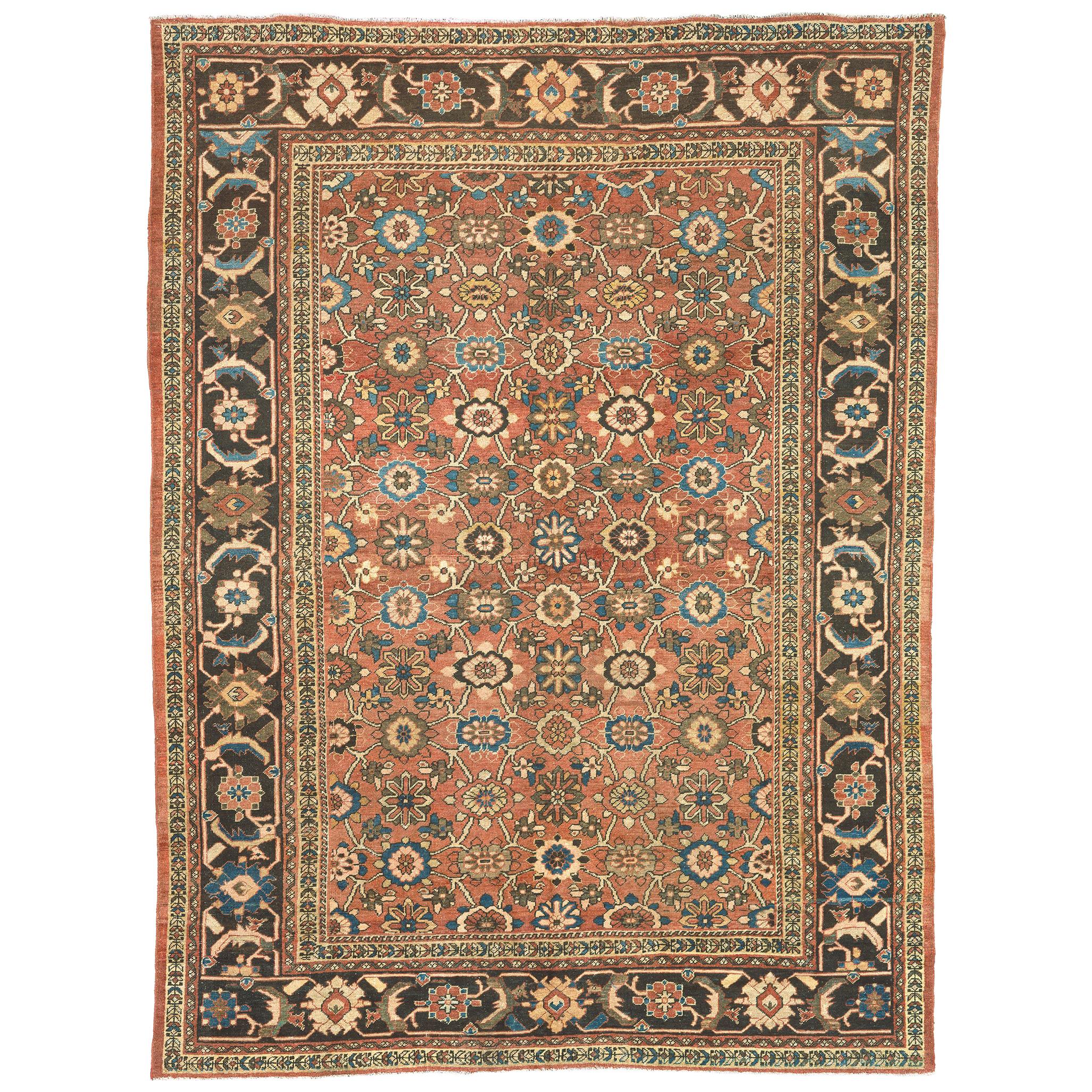 Late 19th Century Persian Mahal Rug For Sale
