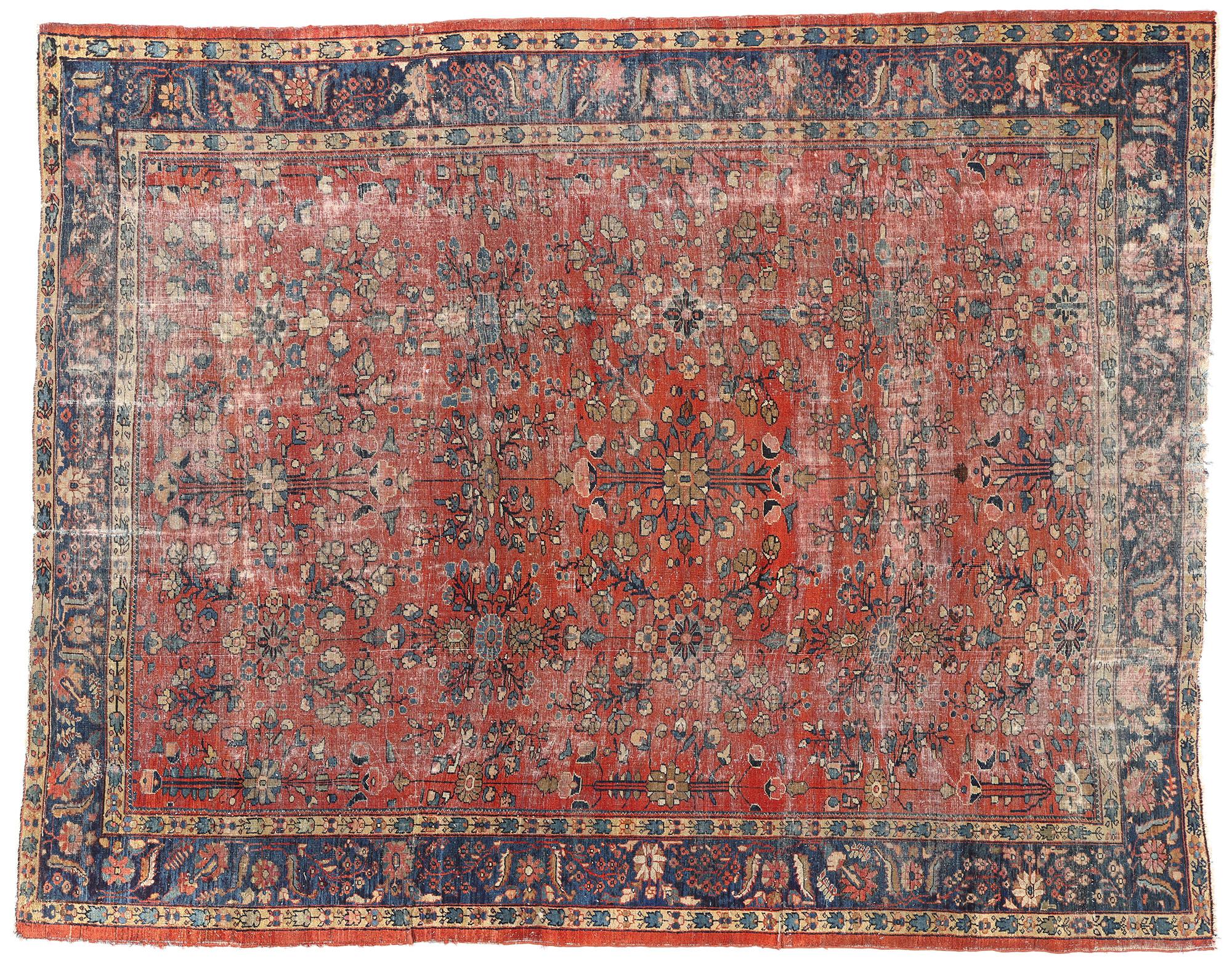 Tappeto persiano Mahal della fine del XIX secolo con stile moderno in vendita 3