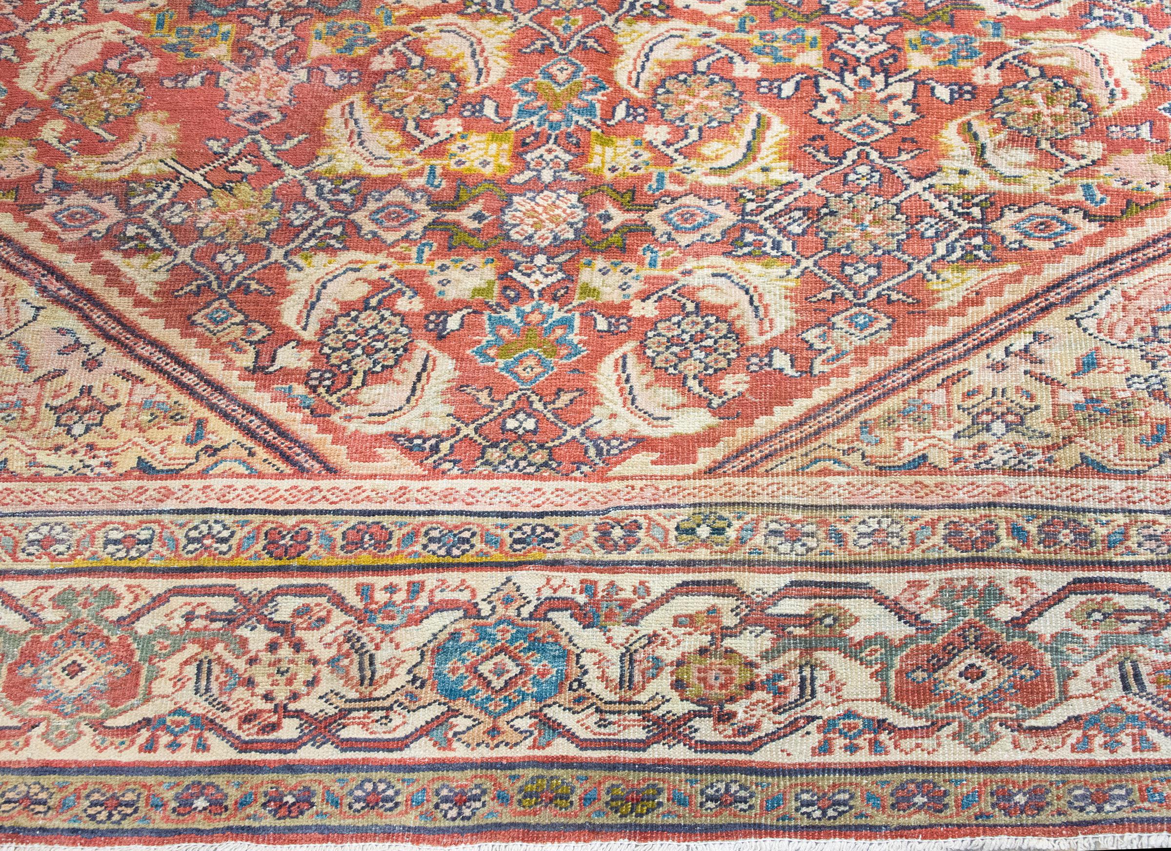 Late 19th Century Persian Mahal Sultanabad Rug For Sale 3