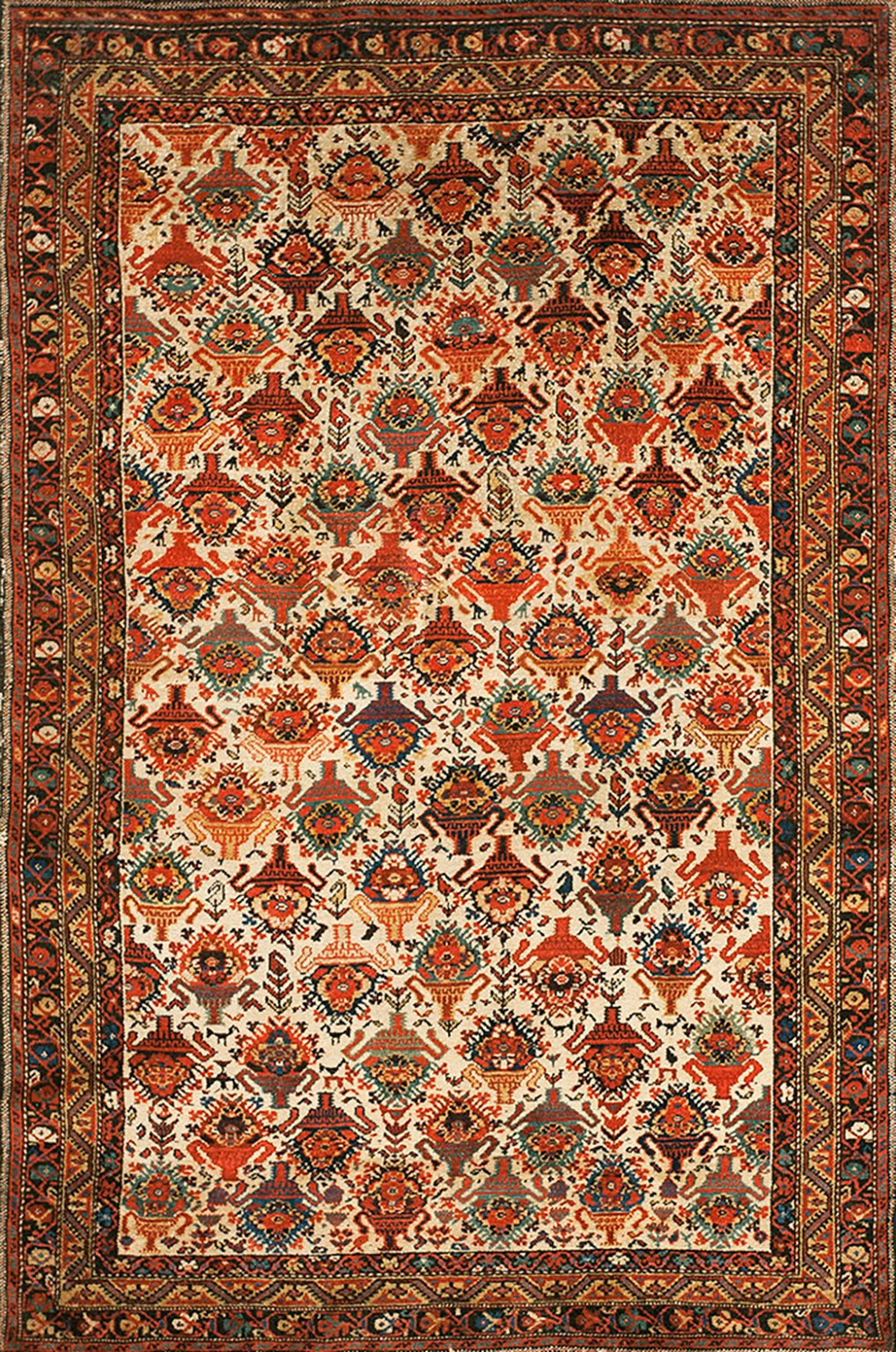 Late 19th Century Persian Malayer Carpet ( 4' X 6'2" - 122 x 188 )