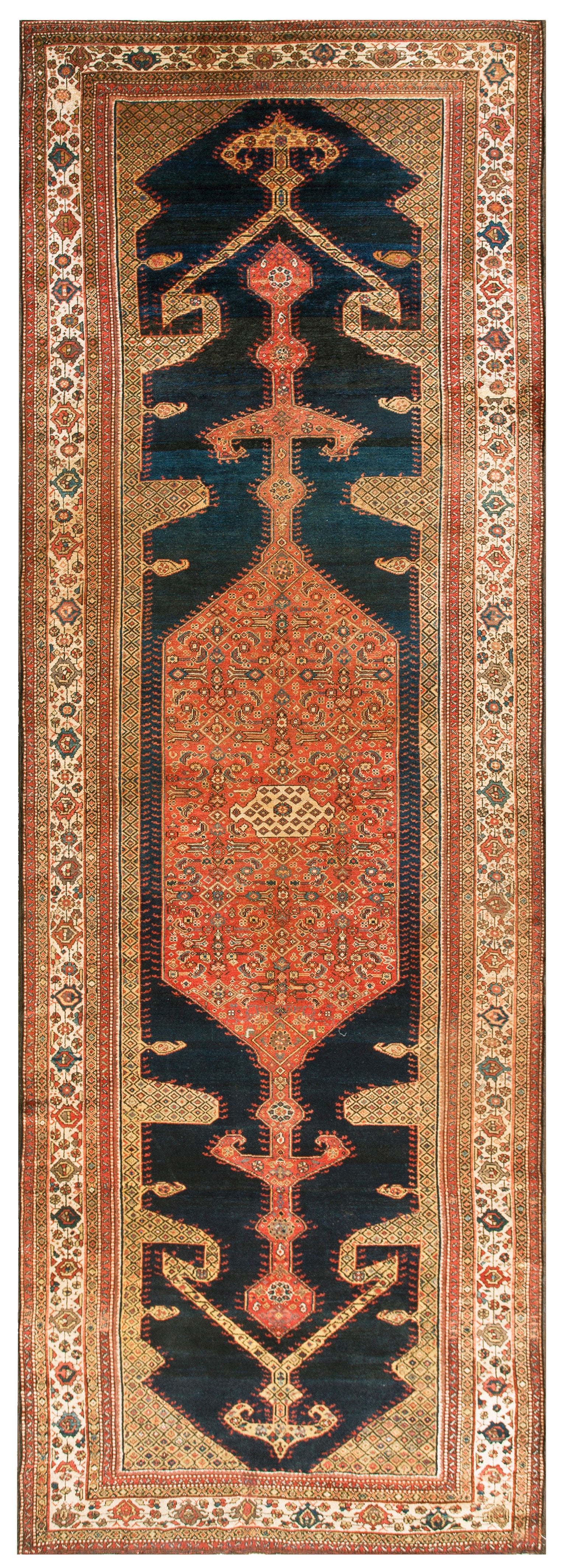 Tappeto persiano Malayer della fine del XIX secolo ( 5' 8" x 16' - 172 x 487 cm )