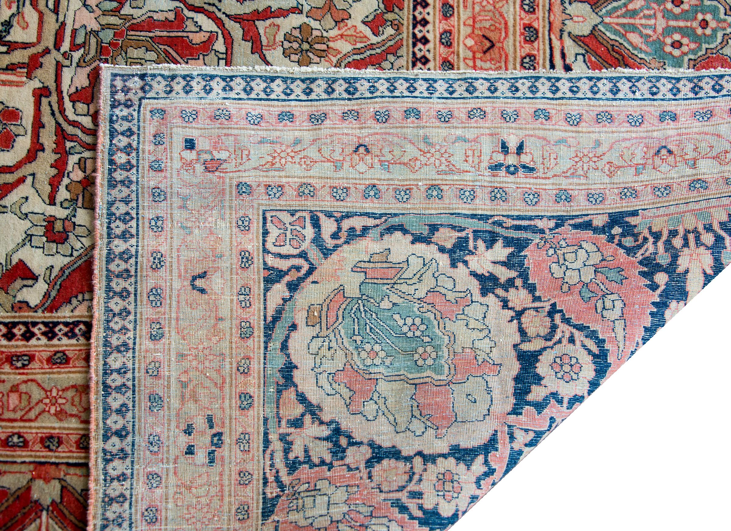 Late 19th Century Persian Mohtasham Kashan Rug For Sale 10