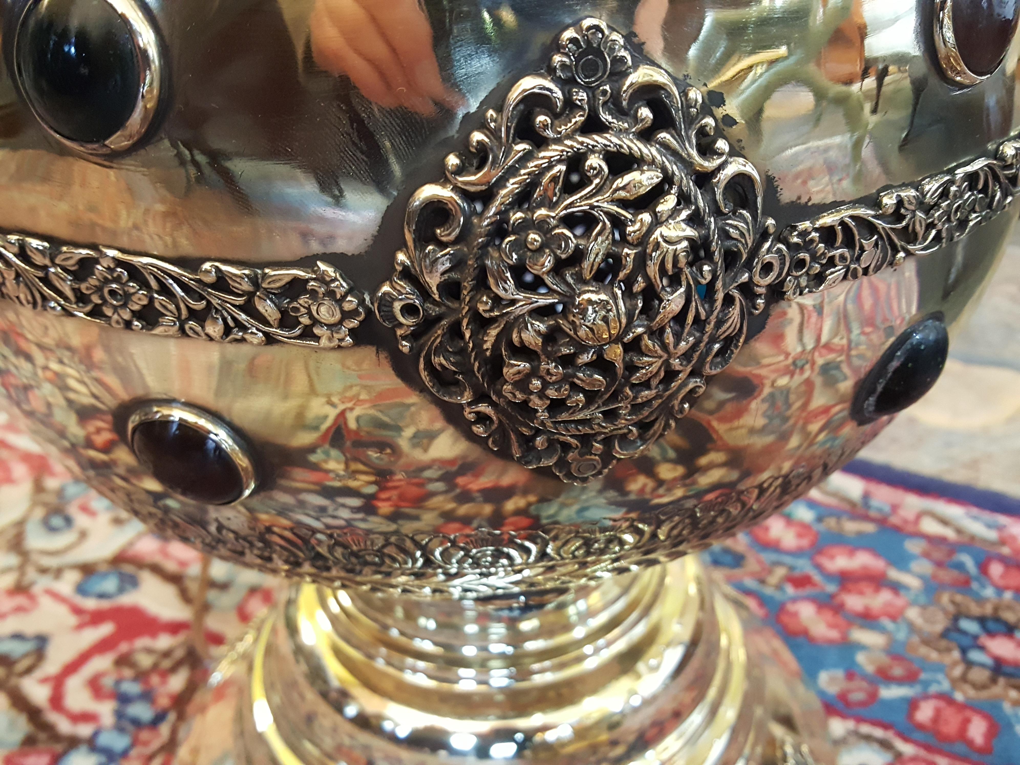 Late 19th Century Persian Pierced Brass Incense Burner 2