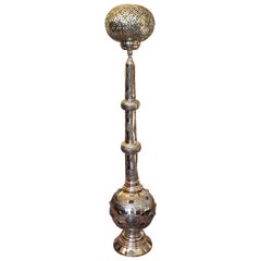 Antique Late 19th Century Persian Pierced Brass Incense Burner