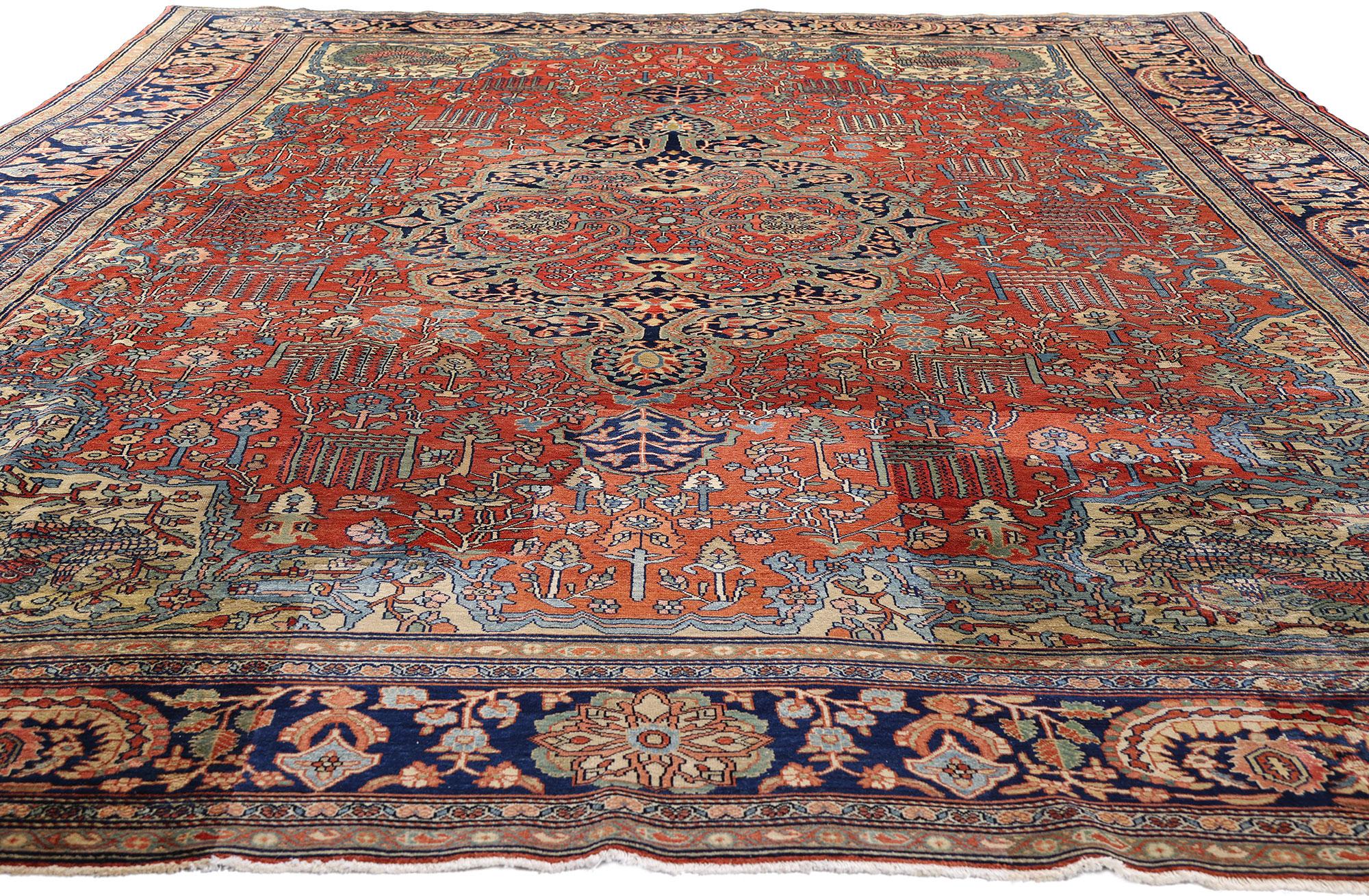 XIXe siècle Tapis persan Sarouk Farahan des années 1880, 09'00 x 13'02 en vente