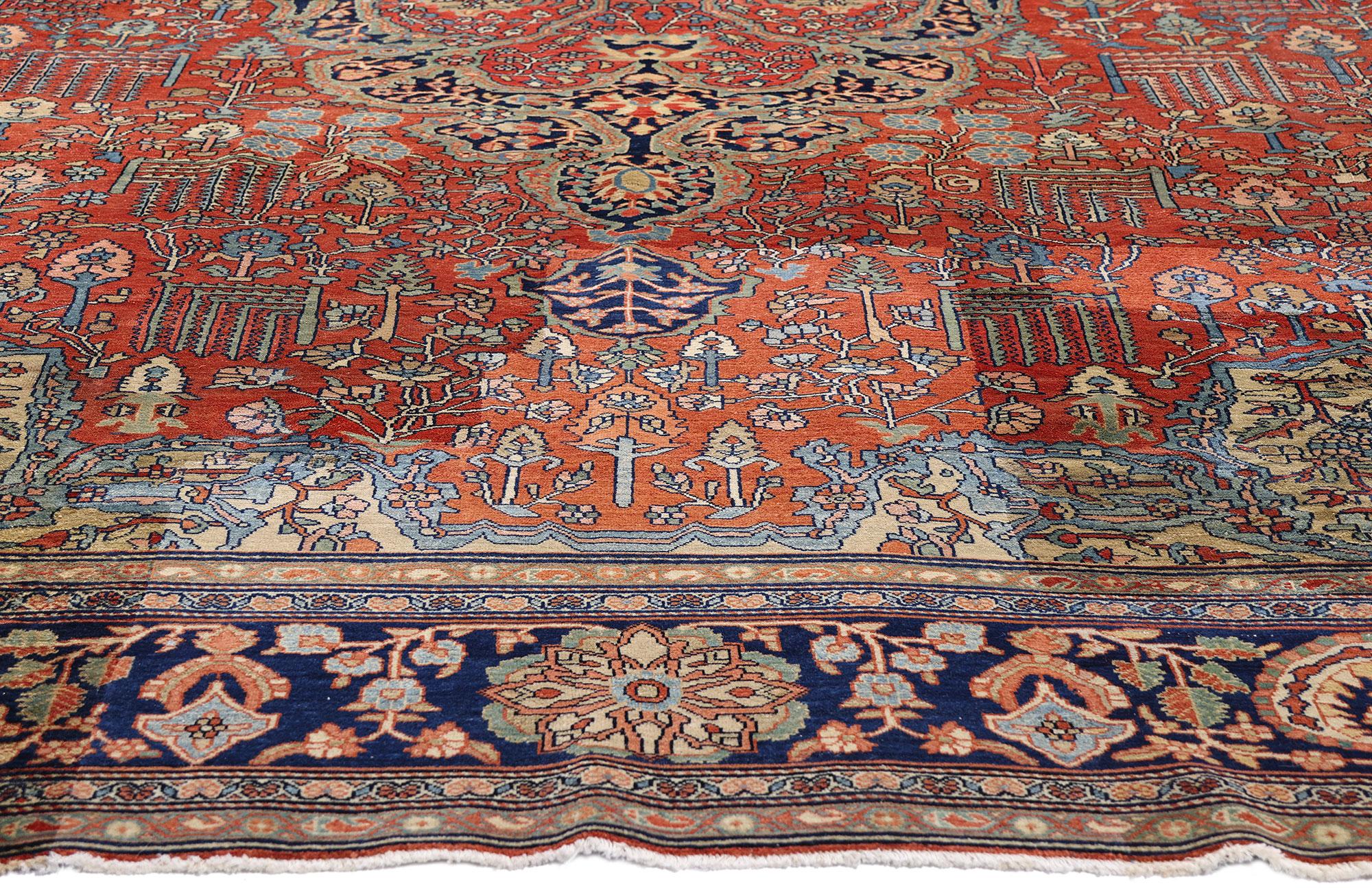 Tapis persan Sarouk Farahan des années 1880, 09'00 x 13'02 en vente 1