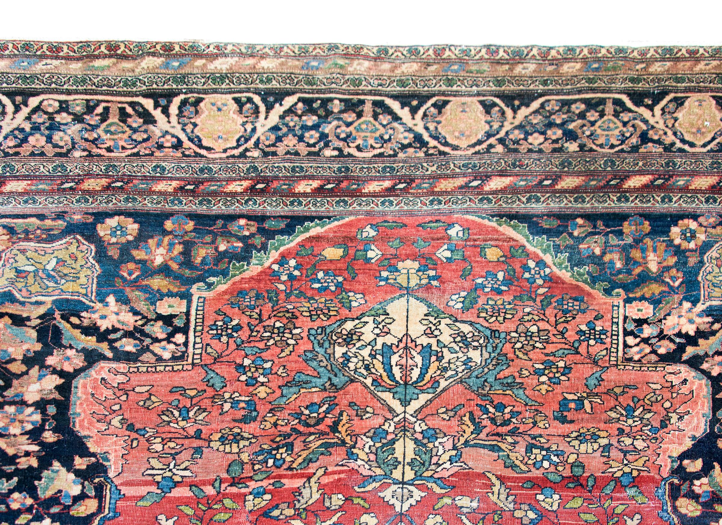 Late 19th Century Persian Sarouk Farahan Rug For Sale 5