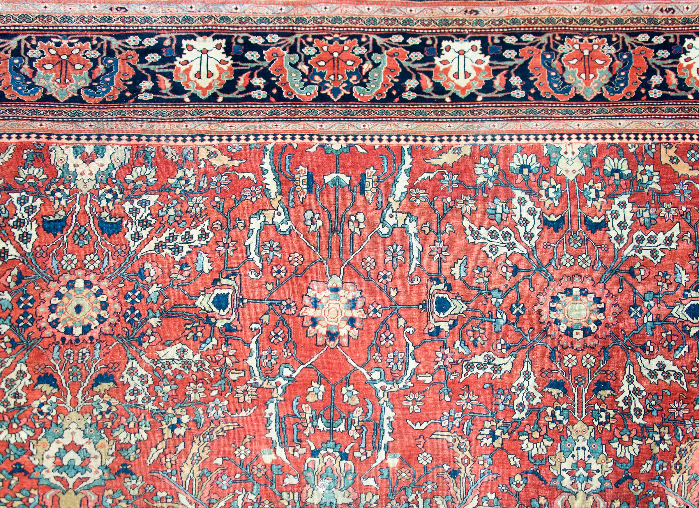 Late 19th Century Persian Sarouk Farahan Rug For Sale 6