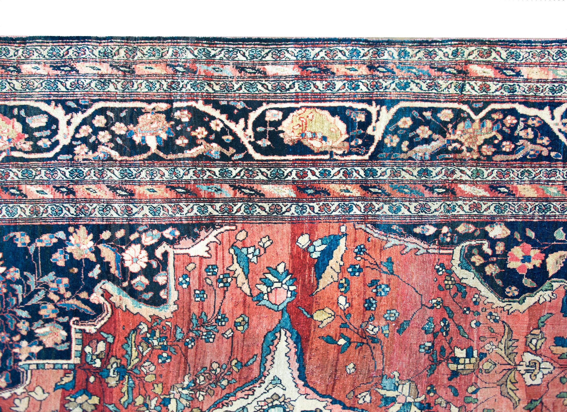 Late 19th Century Persian Sarouk Farahan Rug For Sale 7