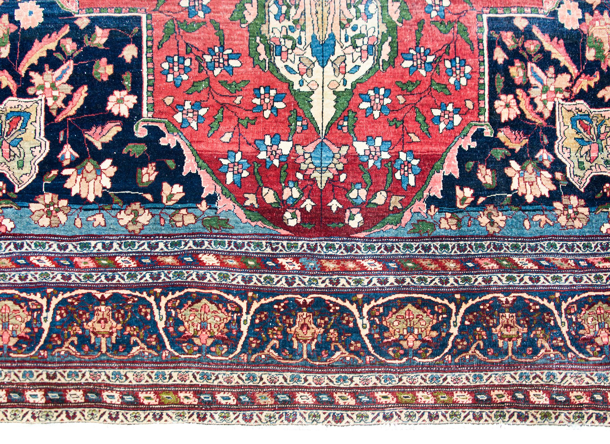 Late 19th Century Persian Sarouk Farahan Rug For Sale 3