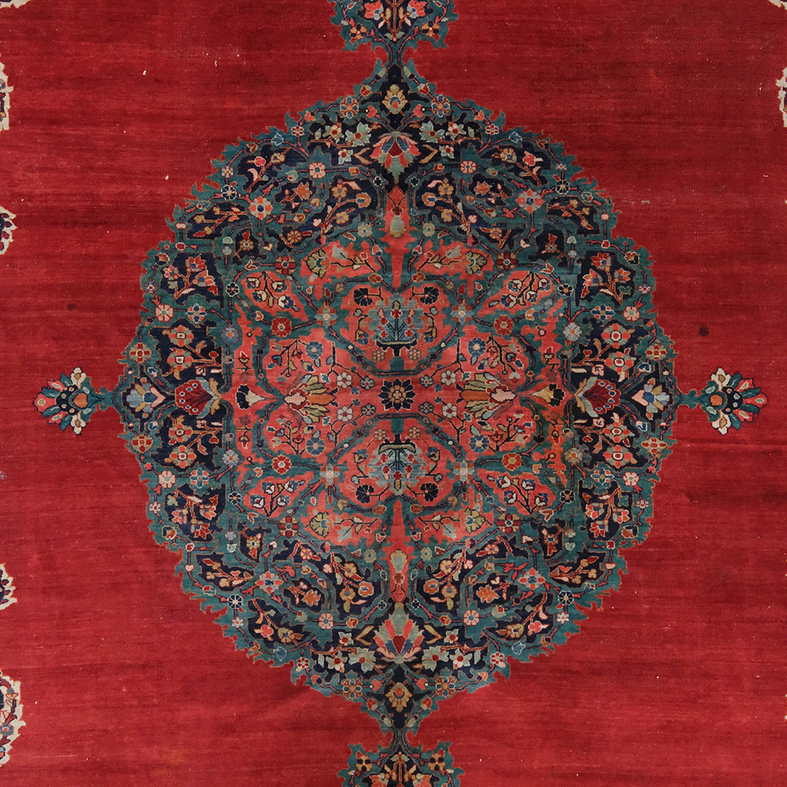 Persischer Sarouk-Teppich, 19. Jahrhundert im Zustand „Gut“ im Angebot in Sultanahmet, 34