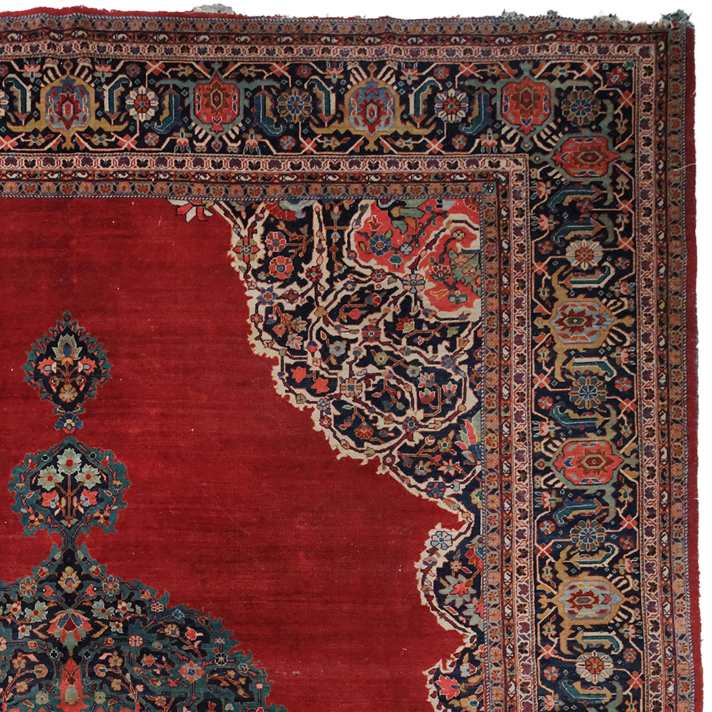 Persischer Sarouk-Teppich, 19. Jahrhundert (Wolle) im Angebot