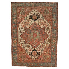 Late-19th Century, Persian, Serapi Rug