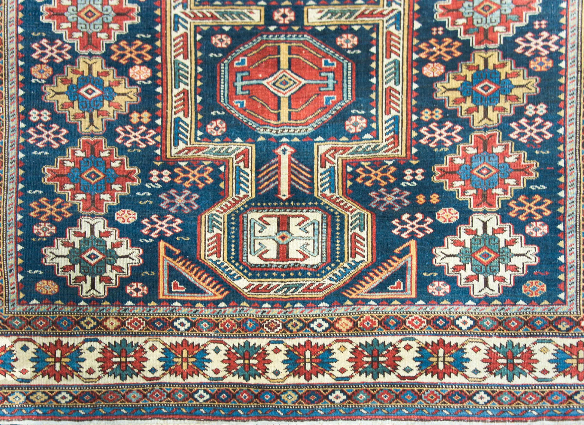 Late 19th Century Persian Shirvan Rug For Sale 4