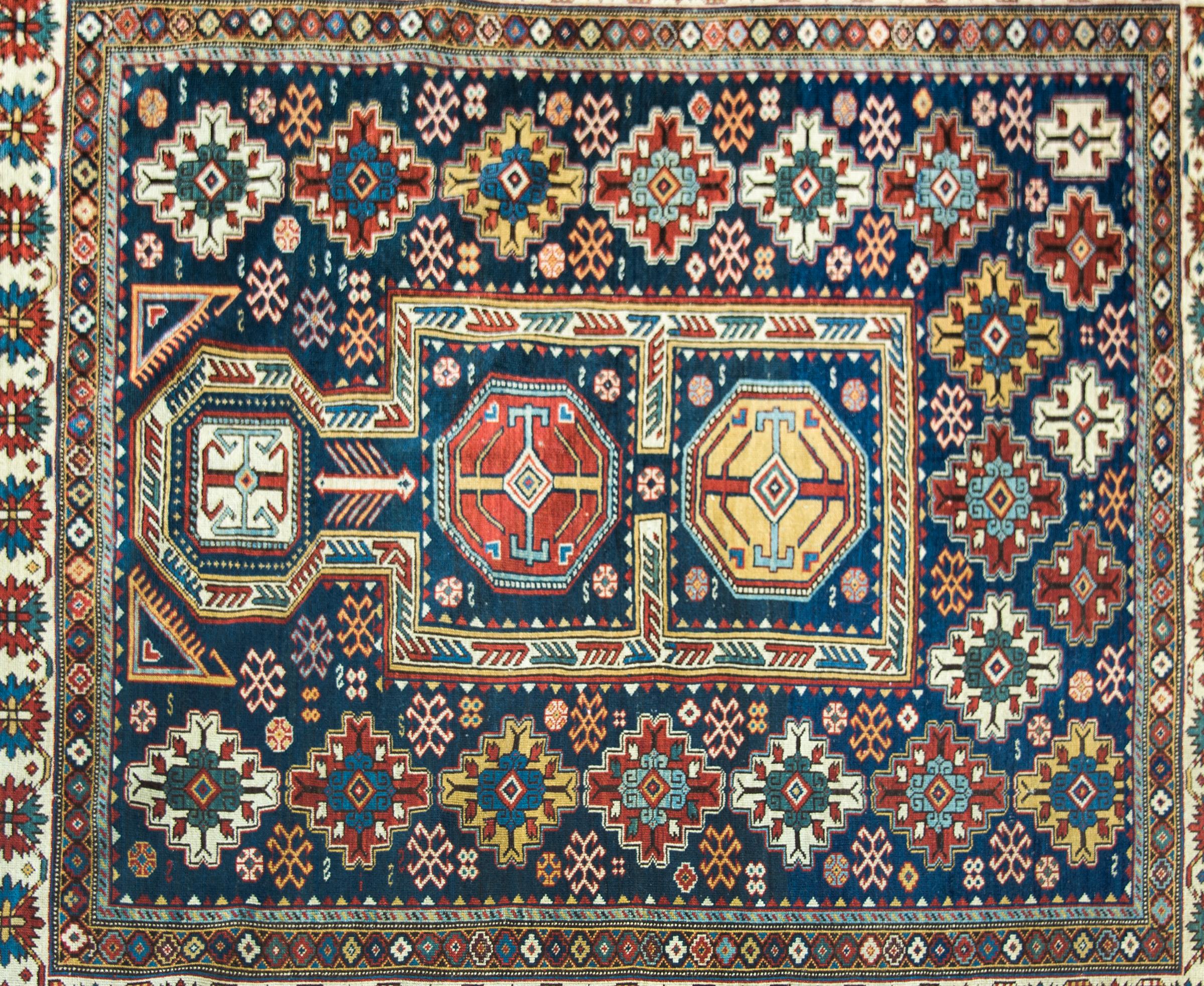 Tribal Late 19th Century Persian Shirvan Rug For Sale