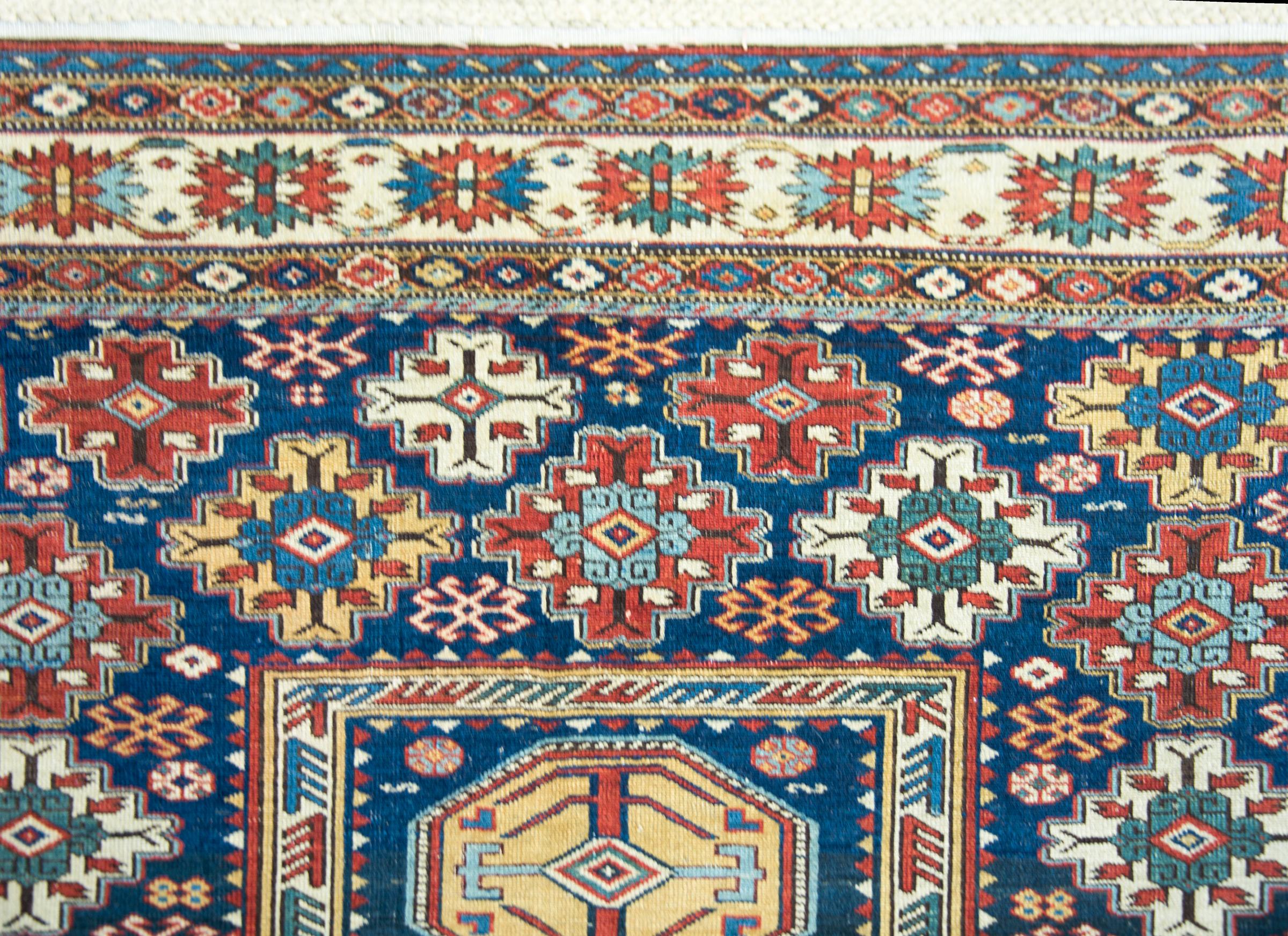 Late 19th Century Persian Shirvan Rug For Sale 2