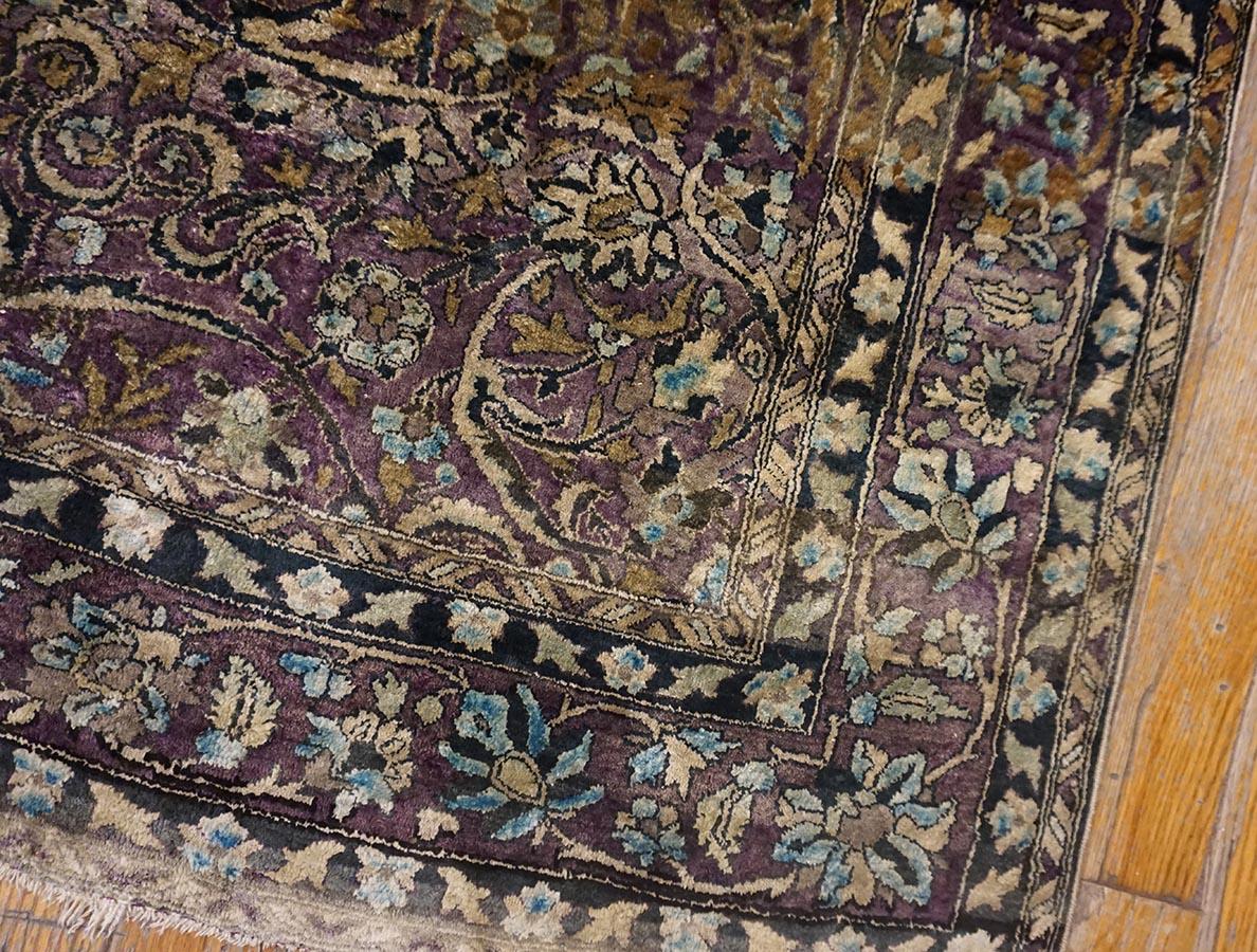 Late 19th Century Persian Silk Kashan by Kazan ( 3'2