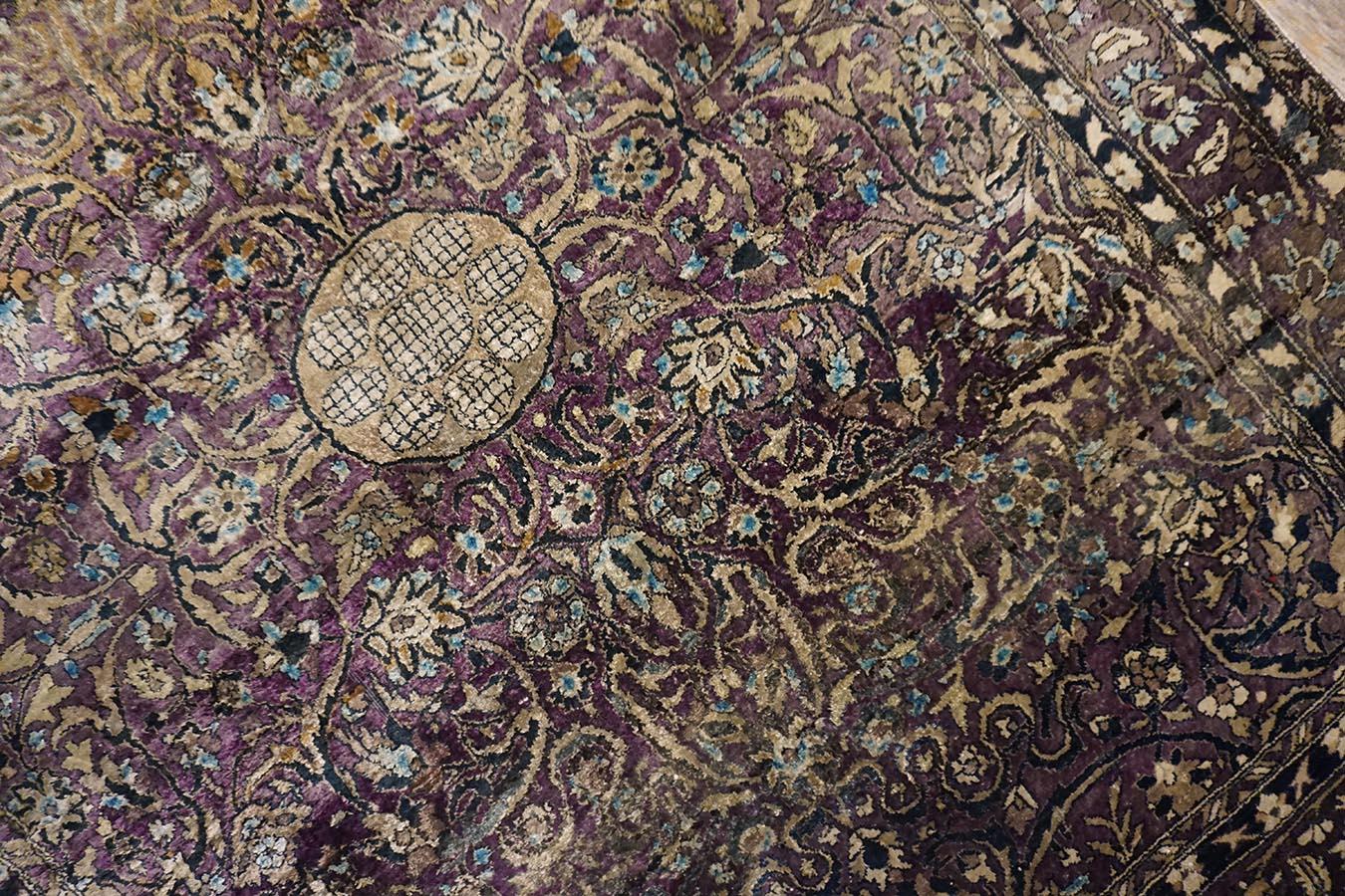 Late 19th Century Persian Silk Kashan by Kazan ( 3'2