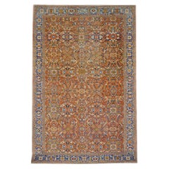 Antique Late 19th Century Persian Sultanabad 13X24 Palace Sized Rust Rug