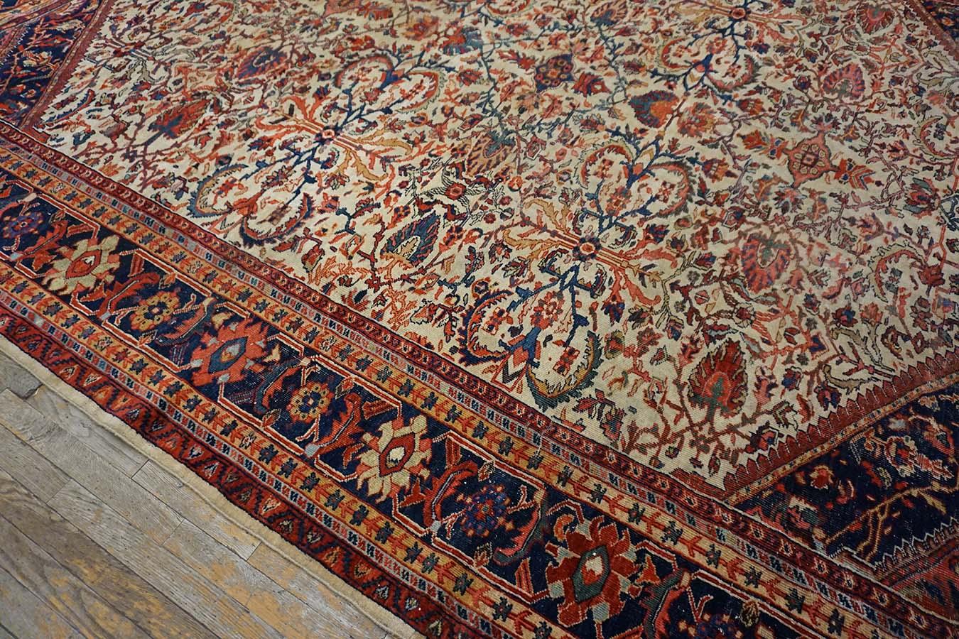 Wool Late 19th Century Persian Sultanabad Carpet 10' 6