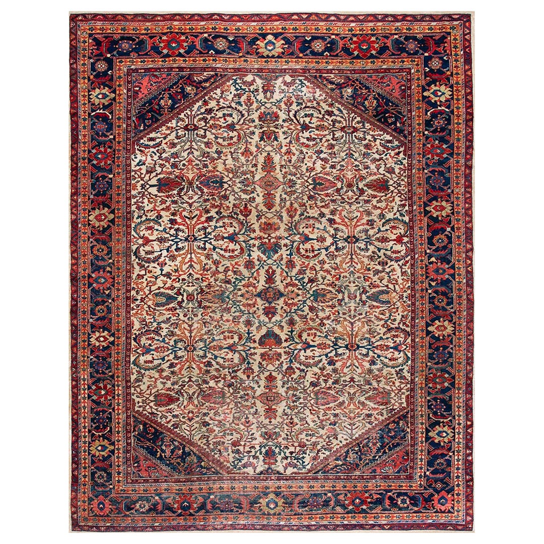 Tappeto persiano Sultanabad della fine del XIX secolo ( 10'6" x 13'3" - 320 x 404 )