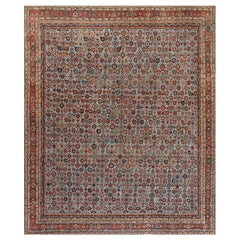 19th Century Persian Sultanabad Handmade Wool Rug