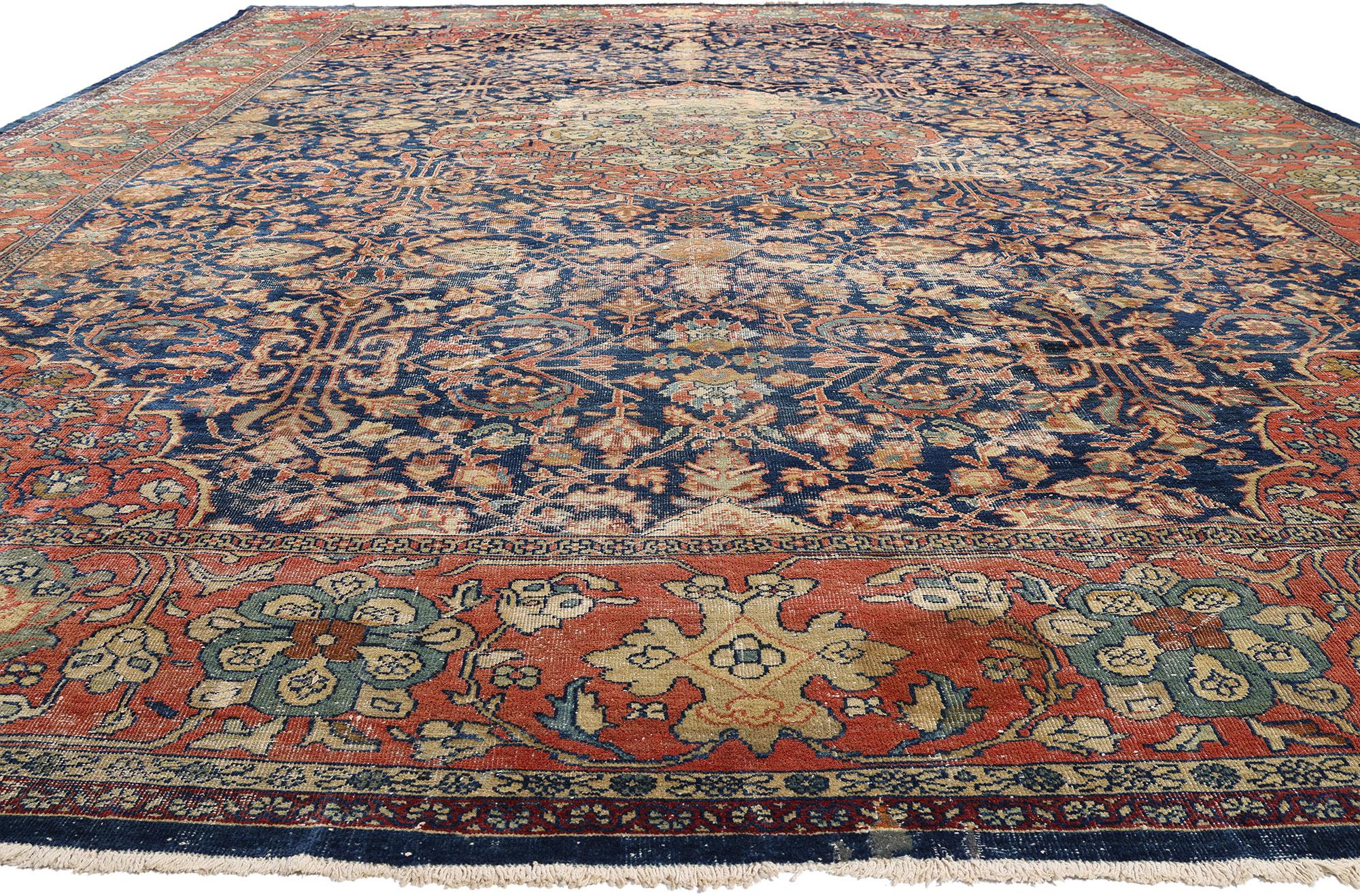 Laine Late 19th Century Persian Sultanabad Carpet with Modern Style en vente