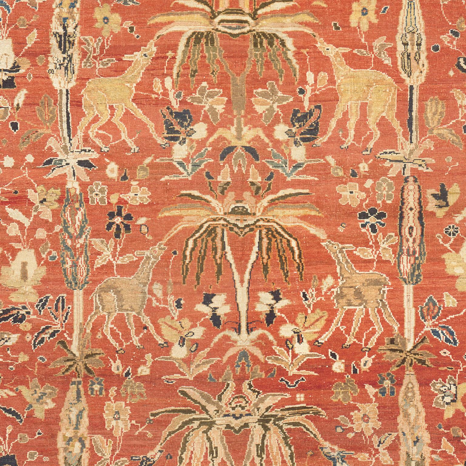 Persiano Tappeto persiano Sultanabad Rugs della fine del XIX secolo in vendita