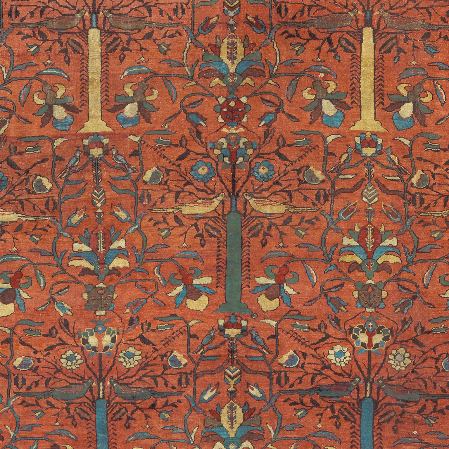 Persiano Tappeto persiano Sultanabad Rugs della fine del XIX secolo in vendita