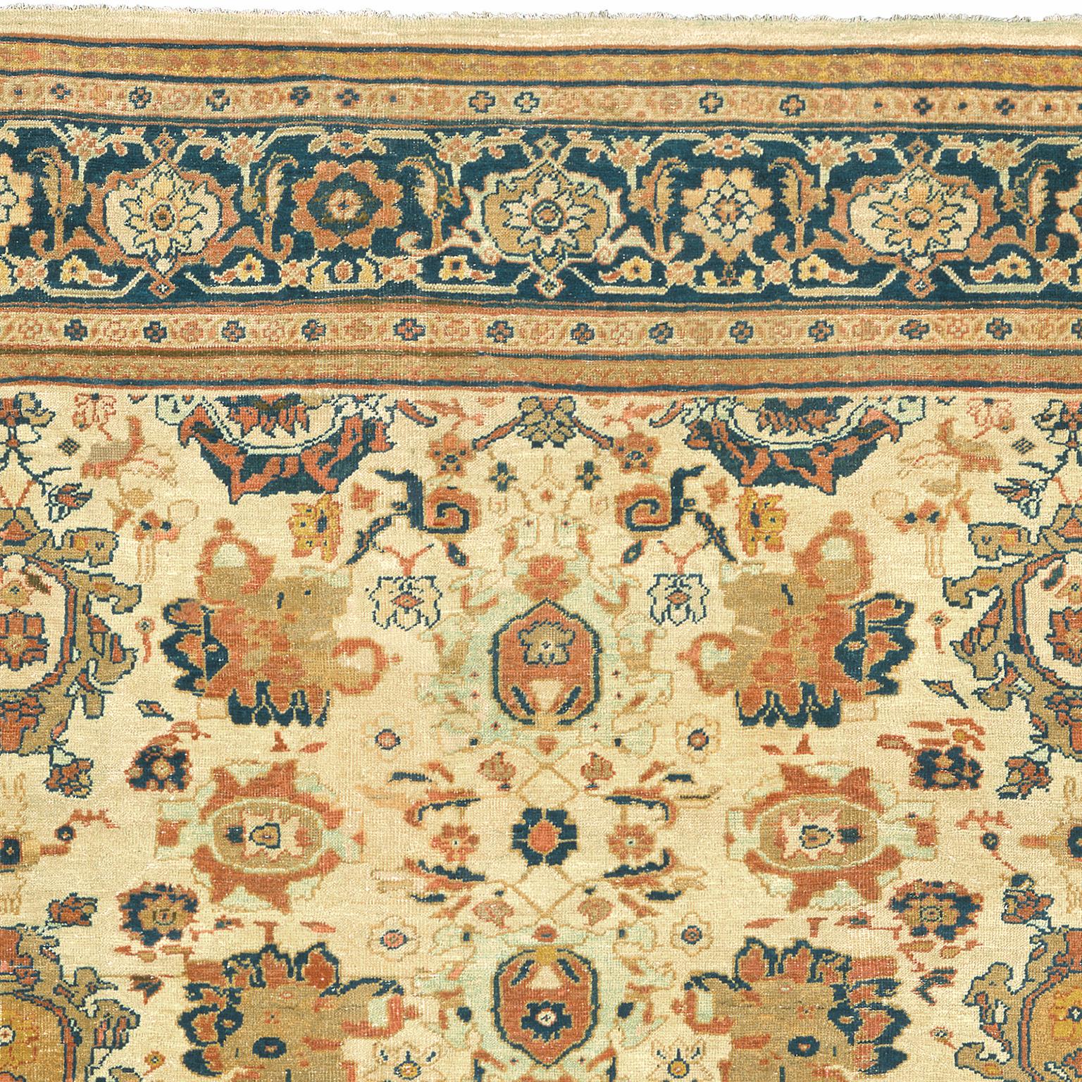 Wool Late 19th Century Persian Sultanabad Rug For Sale