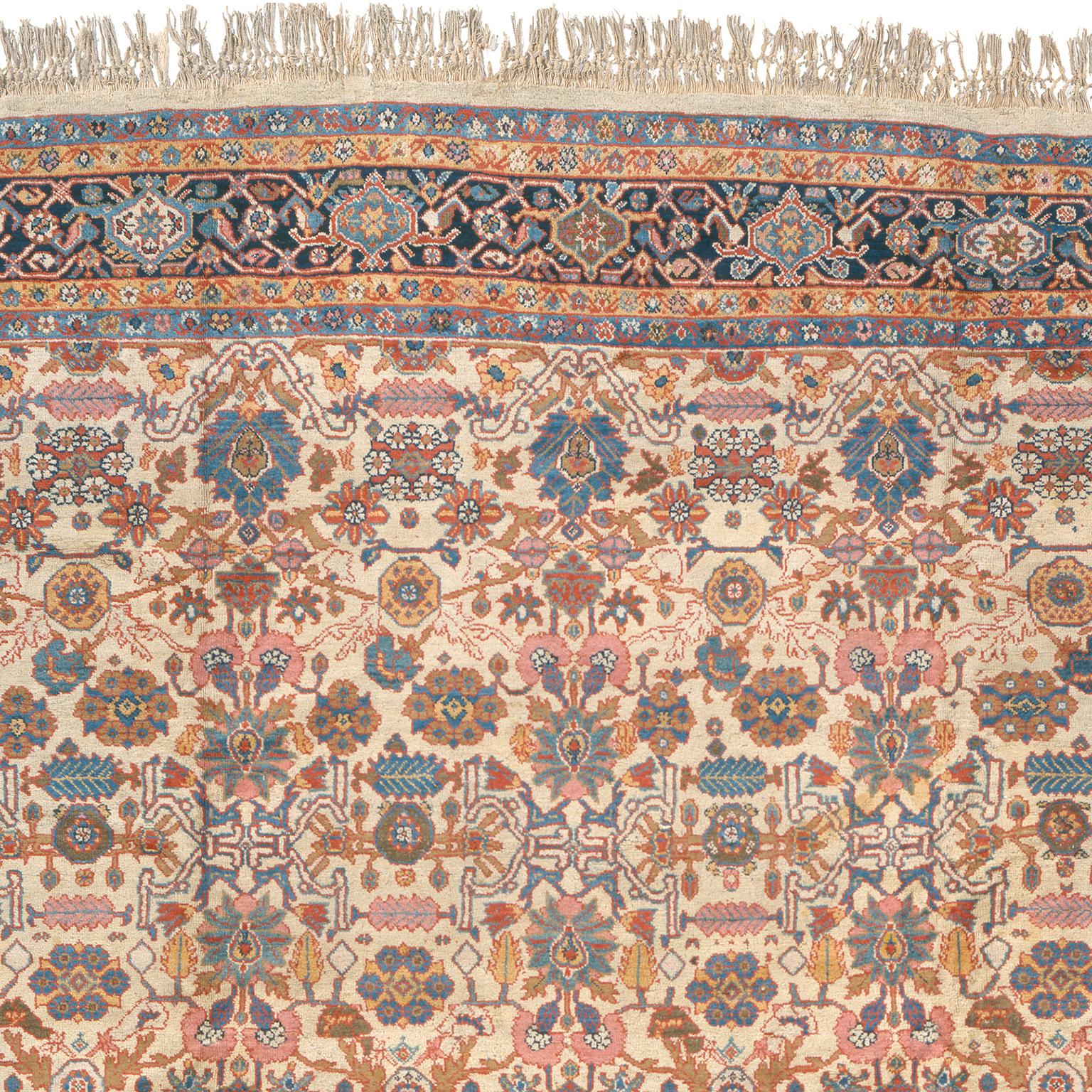 Wool Late 19th Century Persian Sultanabad Rug For Sale