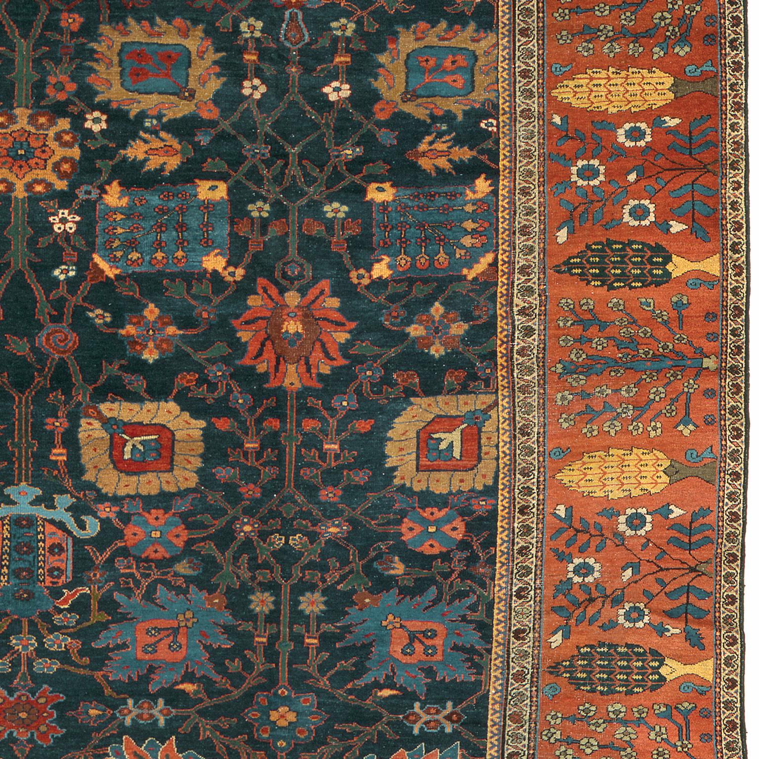 Wool Late 19th Century Persian Sultanabad Rug